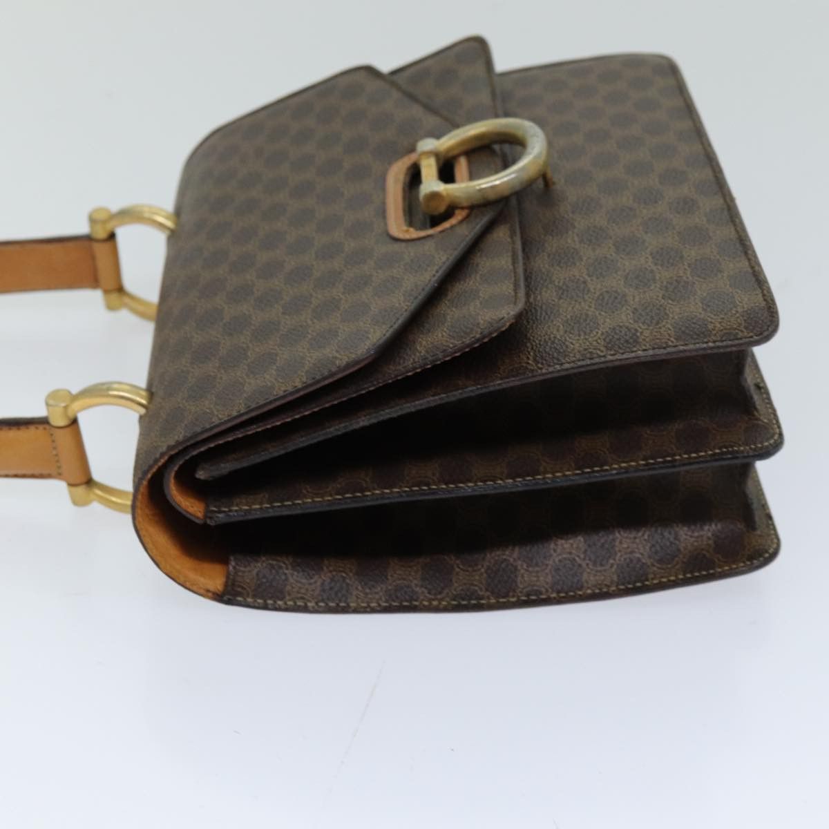 Celine CELINE Macadam Canvas Hand Bag Pvc Brown Size ONE SIZE - 5 Thumbnail