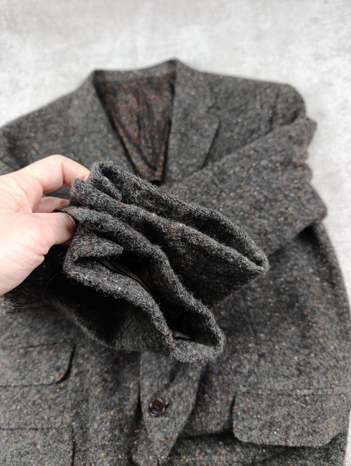 SARTORIO SARTORIO NAPOLI BY KITON MENS TWEED WOOL BLAZER JACKET Size 54R - 7 Thumbnail