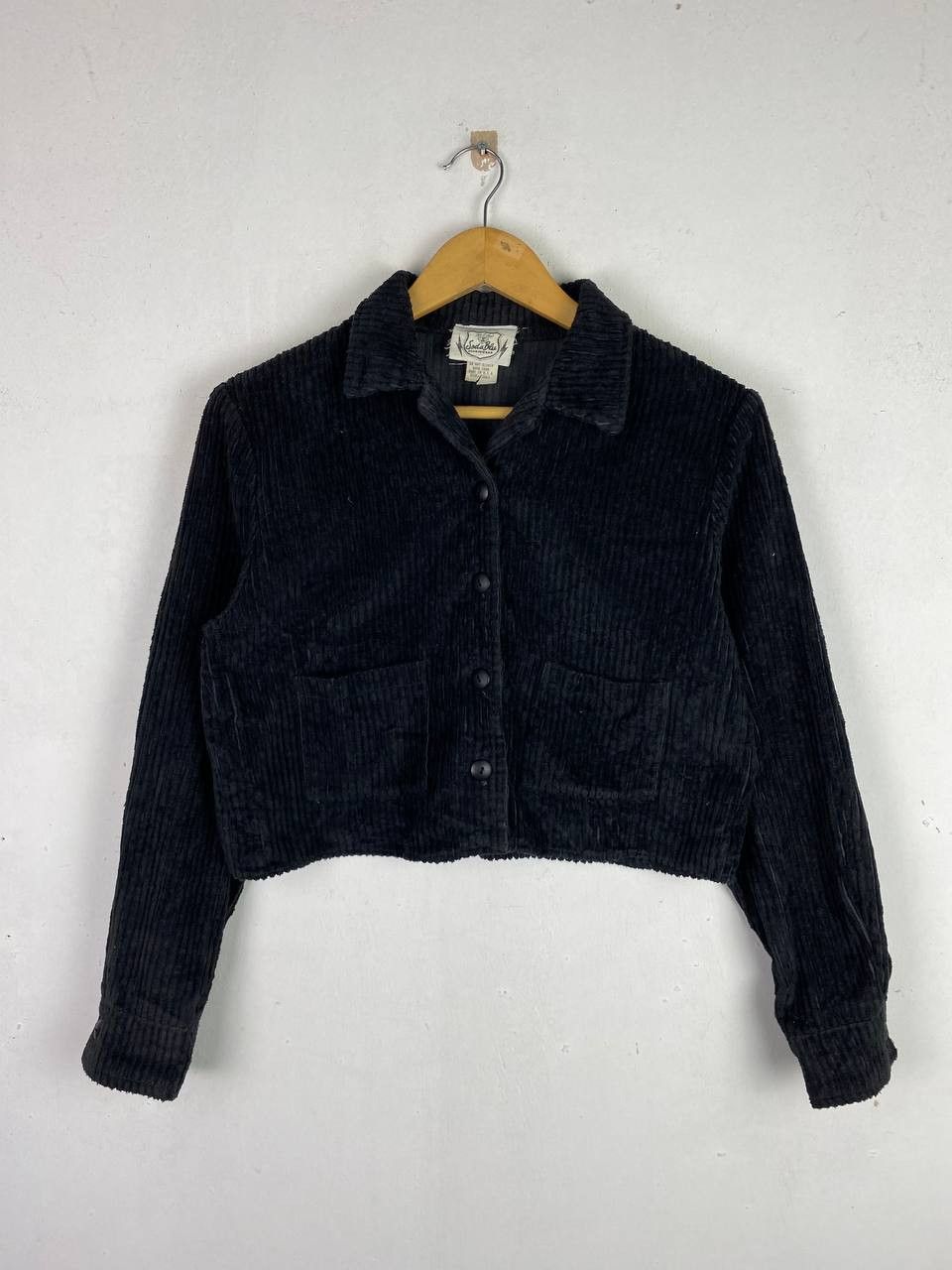 Vintage vintage soda blu corduroy crop top jacket made in usa Size S / US 4 / IT 40 - 1 Thumbnail
