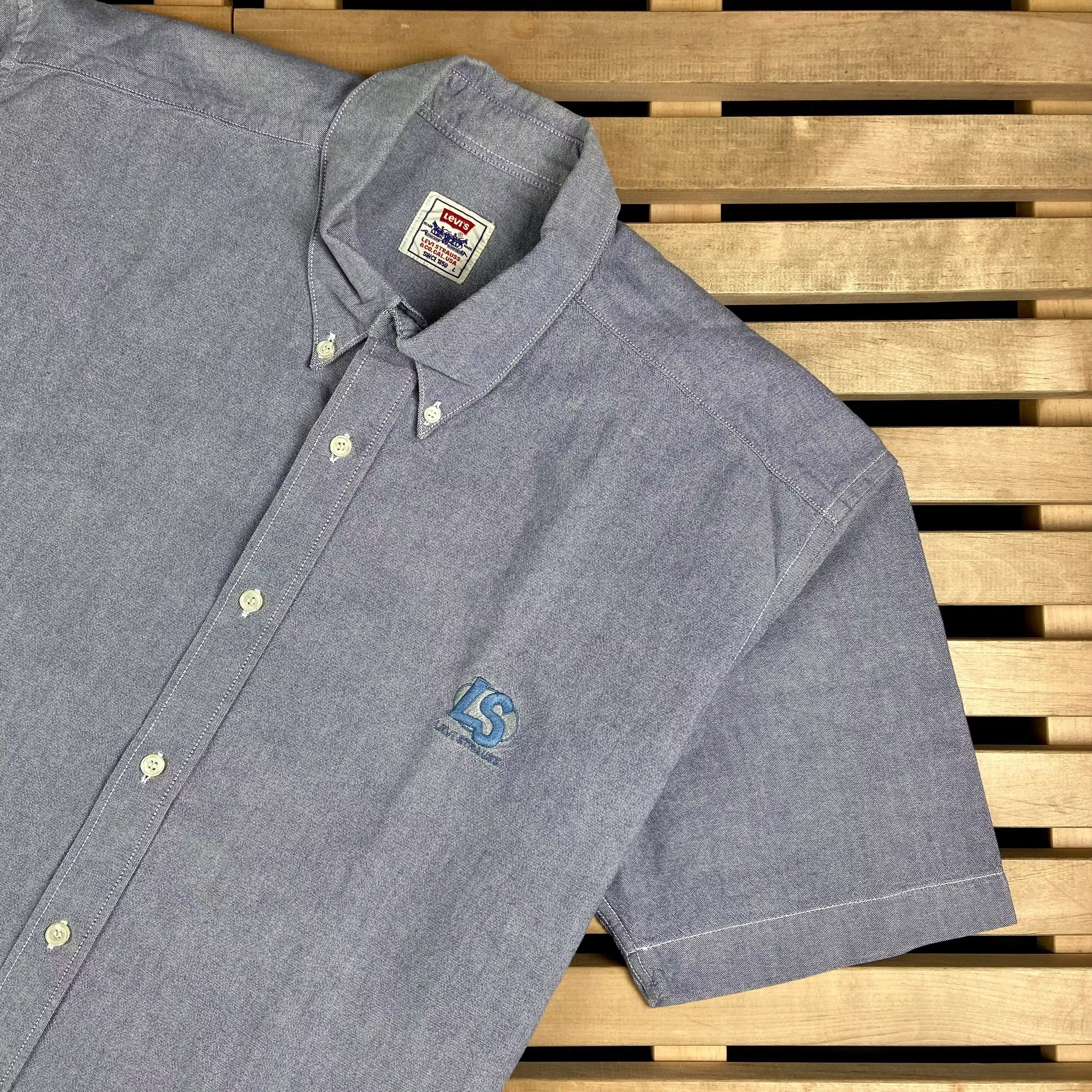 Levi's × Levi's Vintage Clothing × Vintage Mens Shirt Short Sleeve Levis Vintage Size L Size US L / EU 52-54 / 3 - 2 Thumbnail
