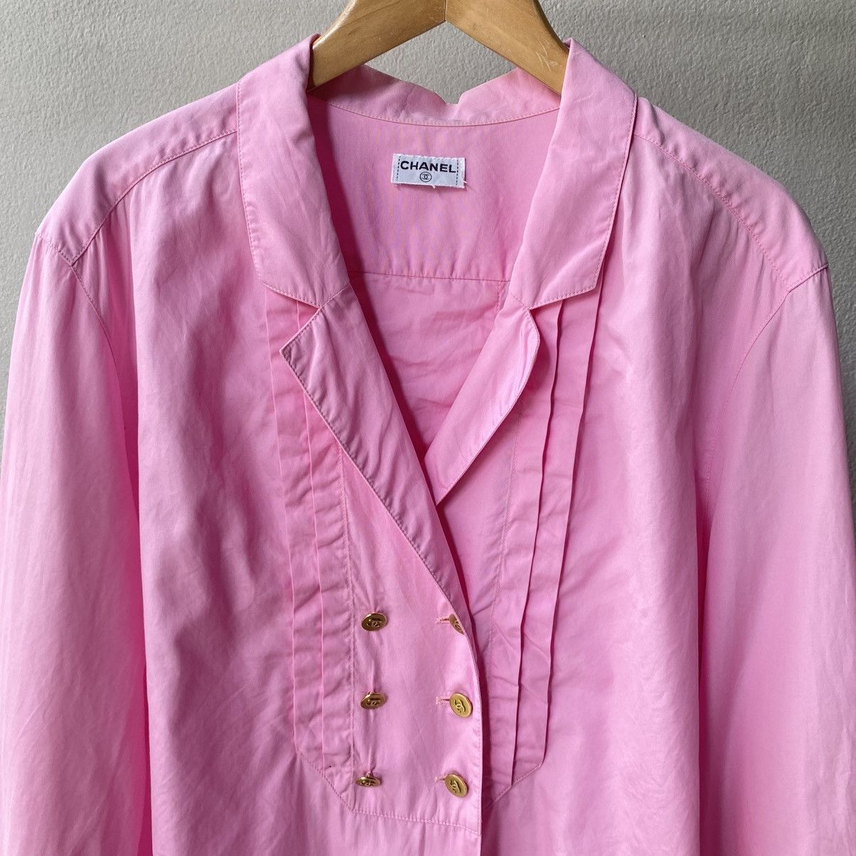 Chanel CHANEL Sweet Blossom Pink Chanel Blouse Size L / US 10 / IT 46 - 14 Thumbnail