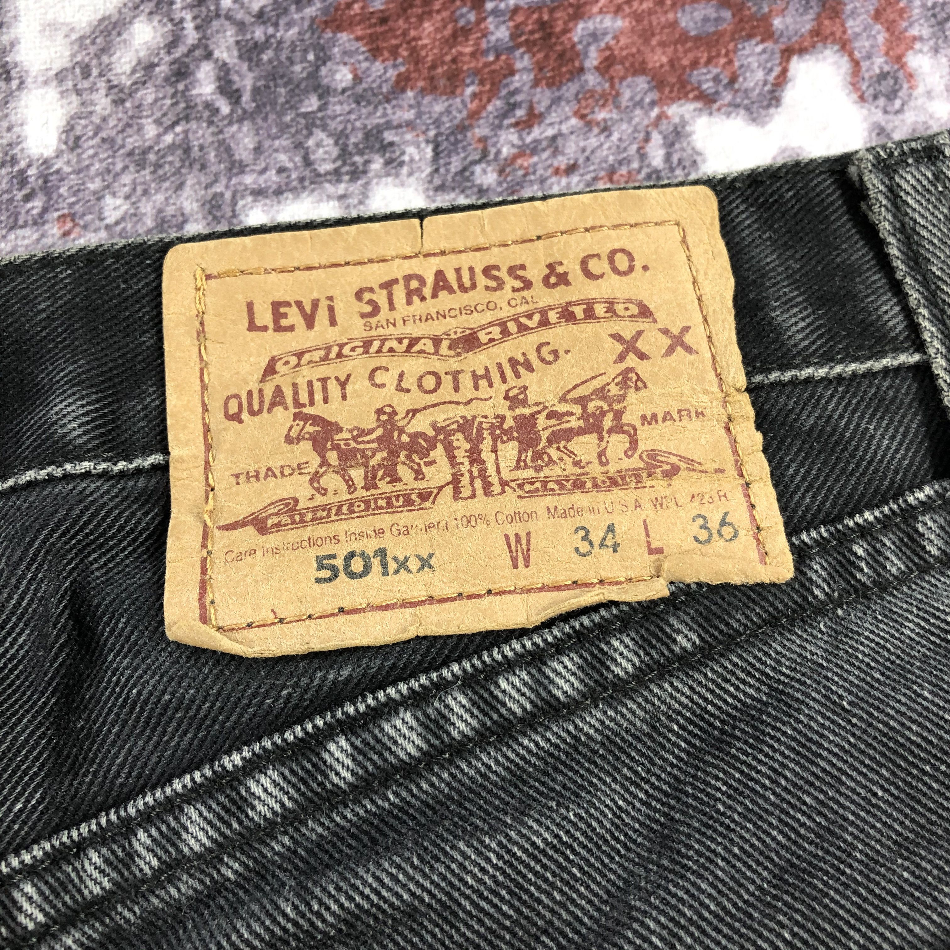 Levi's Vintage 90s Levis 501 Faded Black Jeans-JM2582 Size US 34 / EU 50 - 7 Thumbnail