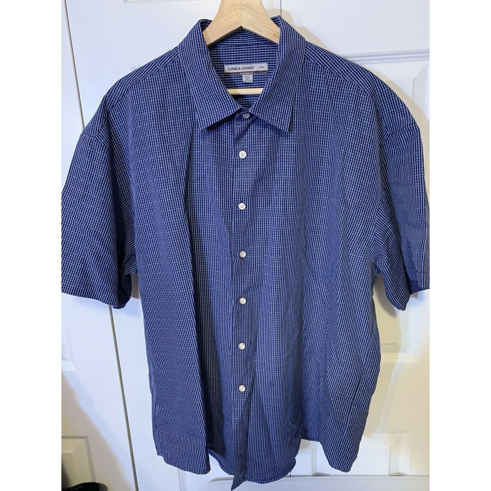 Raffi Linea Uomo Button Front Men’s Sz XXL Camp Shirt Blue Modern Size US XXL / EU 58 / 5 - 2 Thumbnail