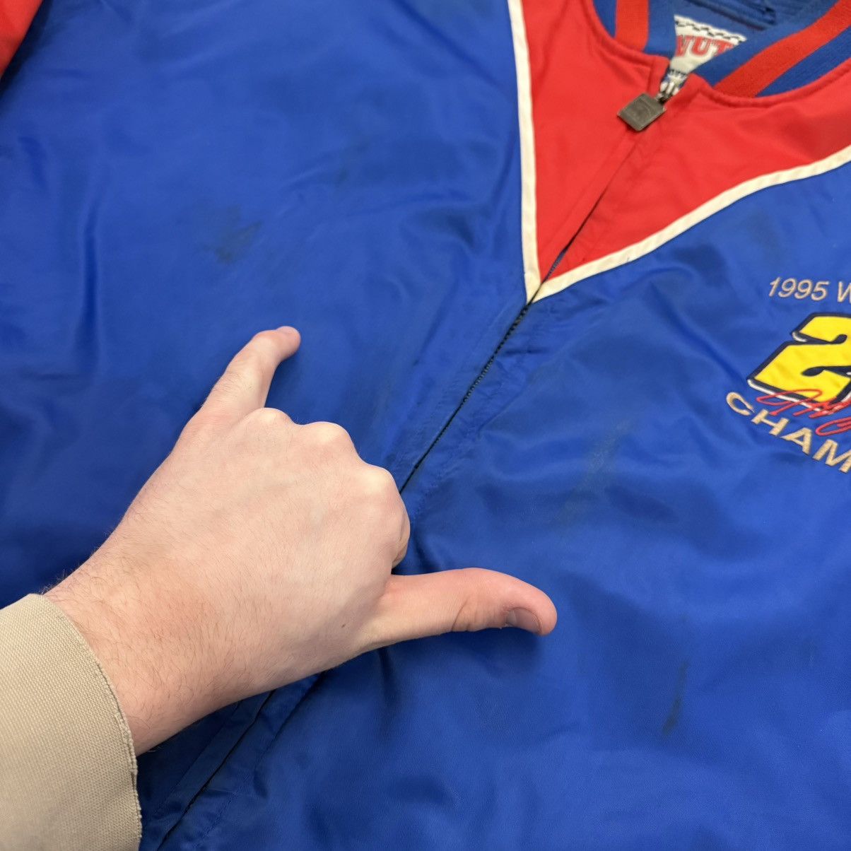 Nutmeg Vintage Blue Red NASCAR Jeff Gordon Signature Nutmeg Jacket Size US XL / EU 56 / 4 - 5 Thumbnail