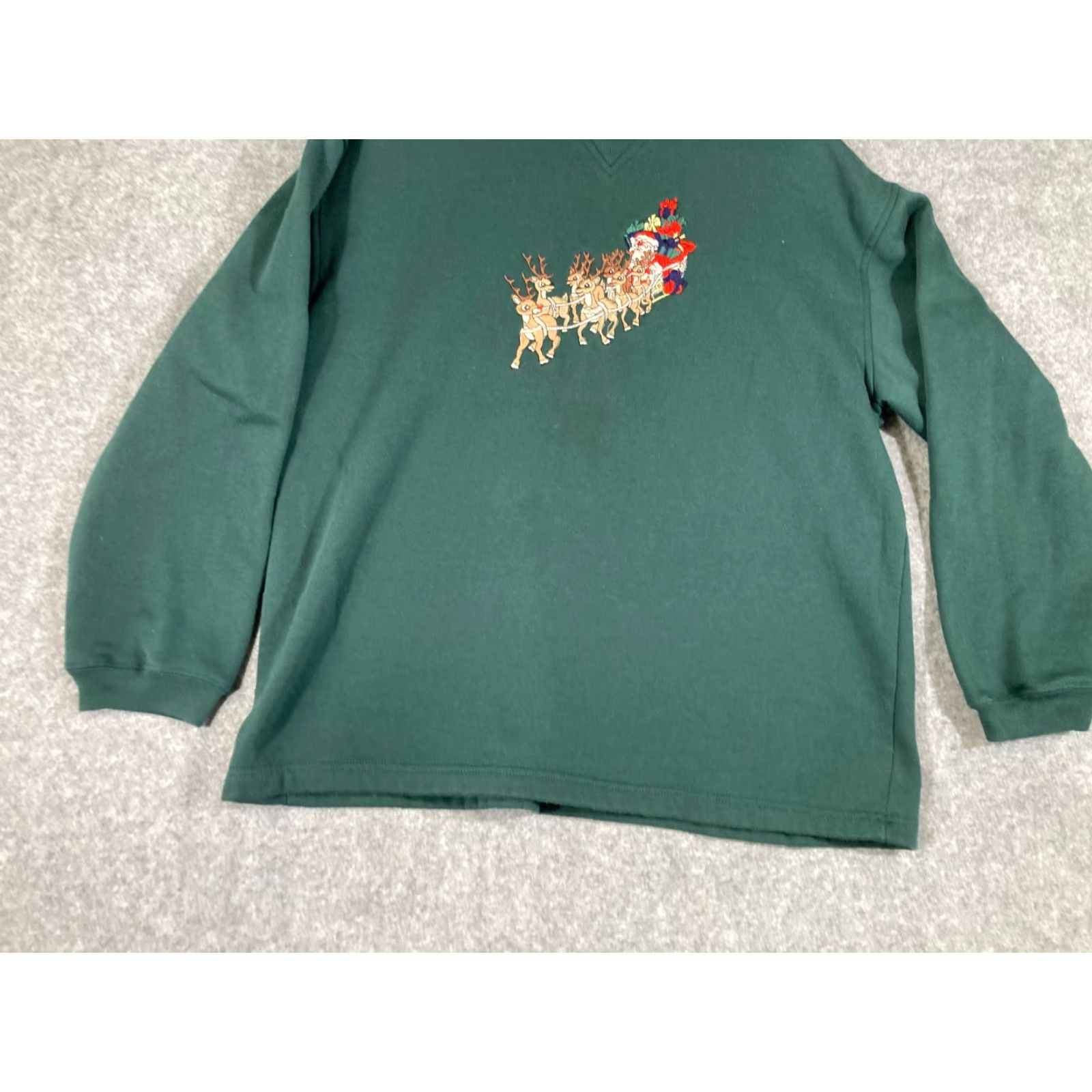 Vintage Rudolph The Red Nosed Reindeer Christmas Sweatshirt Womens Large Green Size L / US 10 / IT 46 - 4 Thumbnail