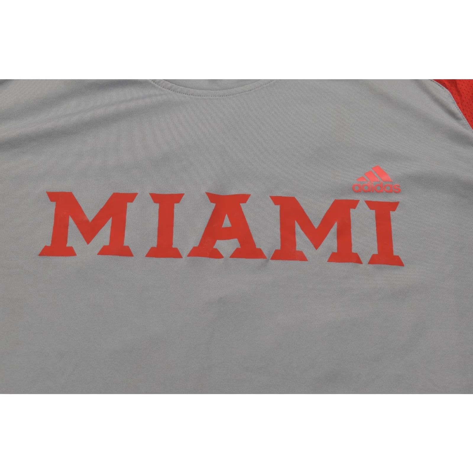 Adidas Adidas Climalite Miami Hurricanes #37 T-Shirt Men 2XL Grey Red Raglan Athletic Size US XXL / EU 58 / 5 - 6 Thumbnail