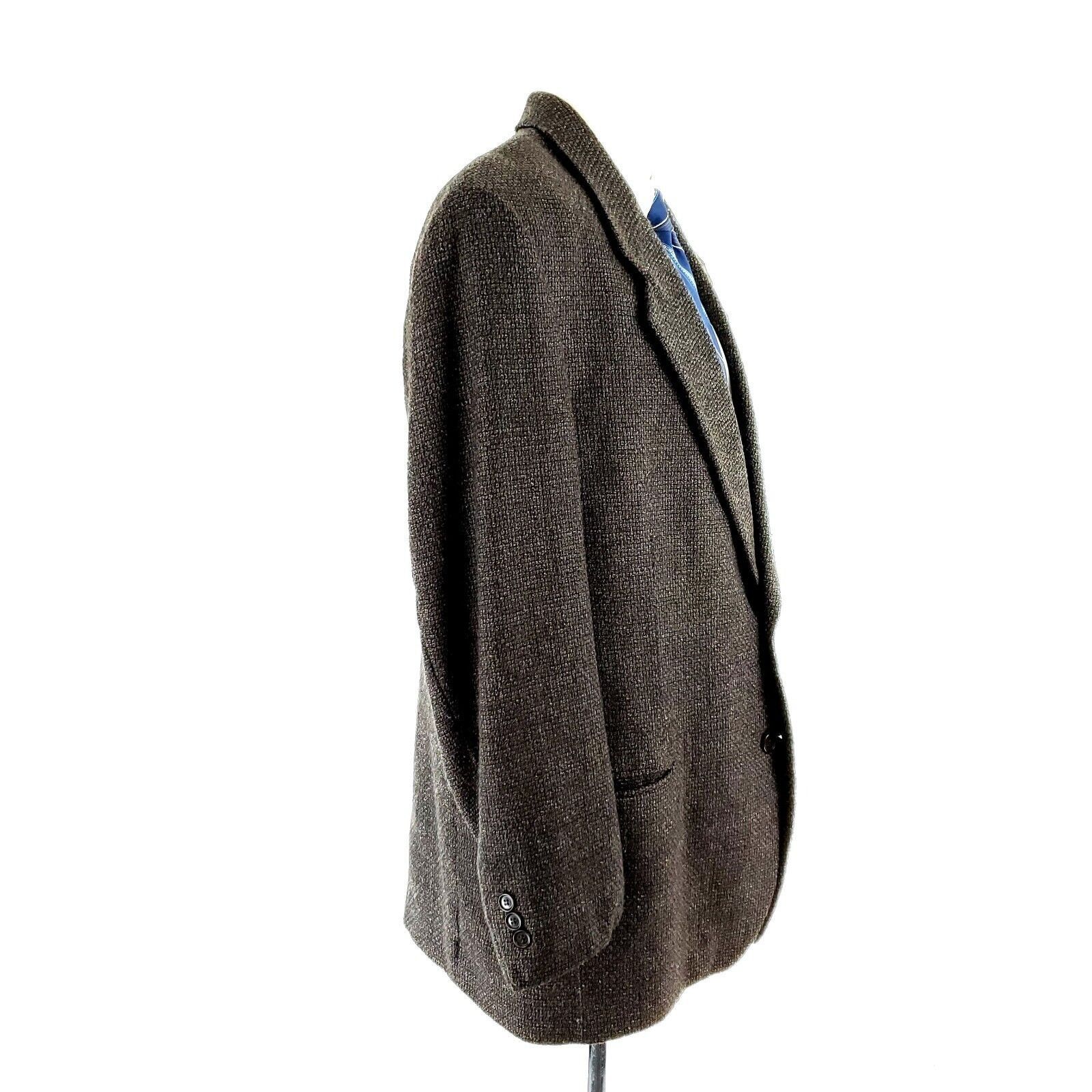 Pierre Cardin Pierre Cardin Wool Tweed 2 Button Sport Coat 42R Black Green Size 42R - 6 Thumbnail