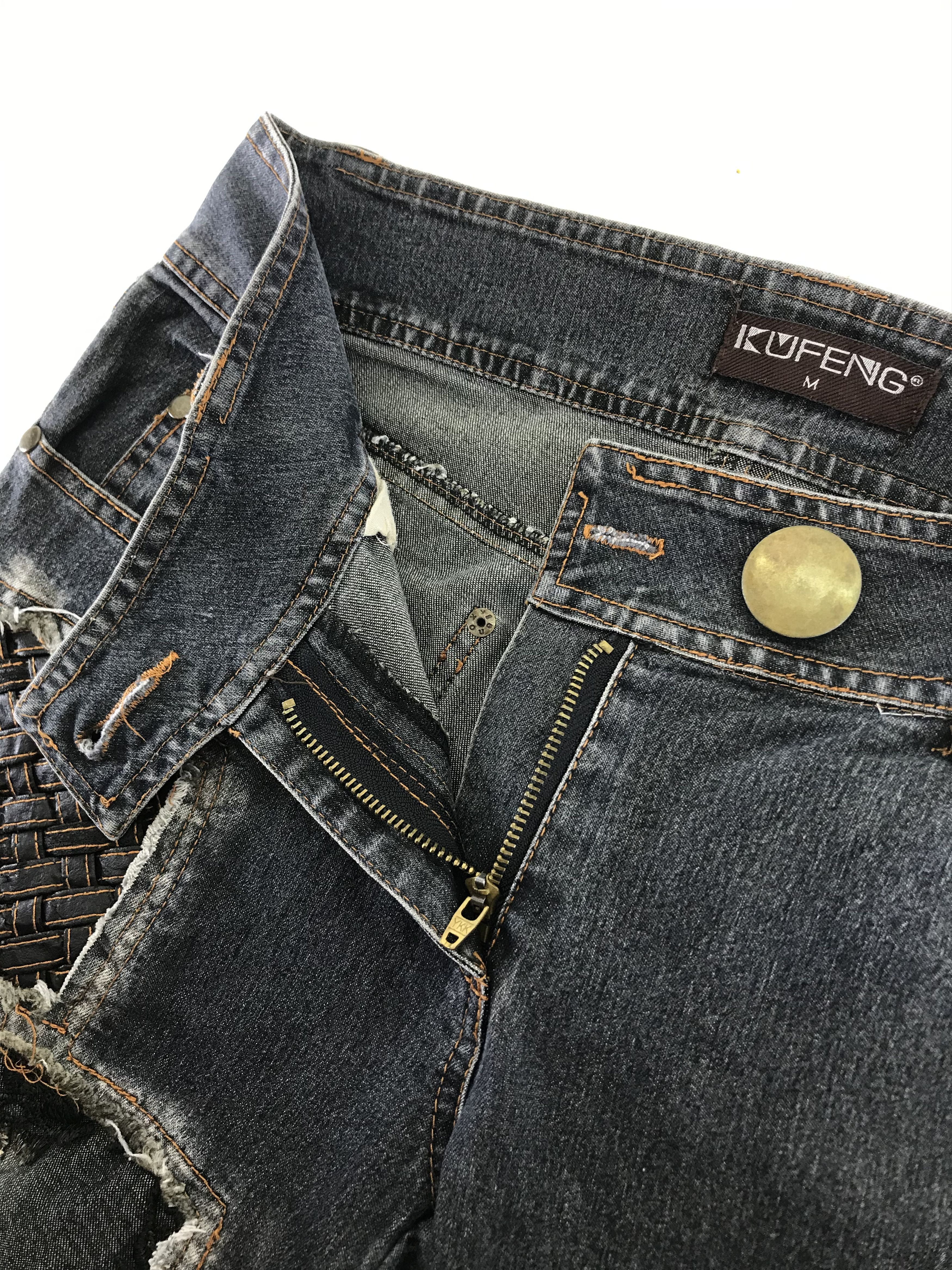 If Six Was Nine Vintage Japanese Patchwork Design Jeans Size 29" - 9 Thumbnail