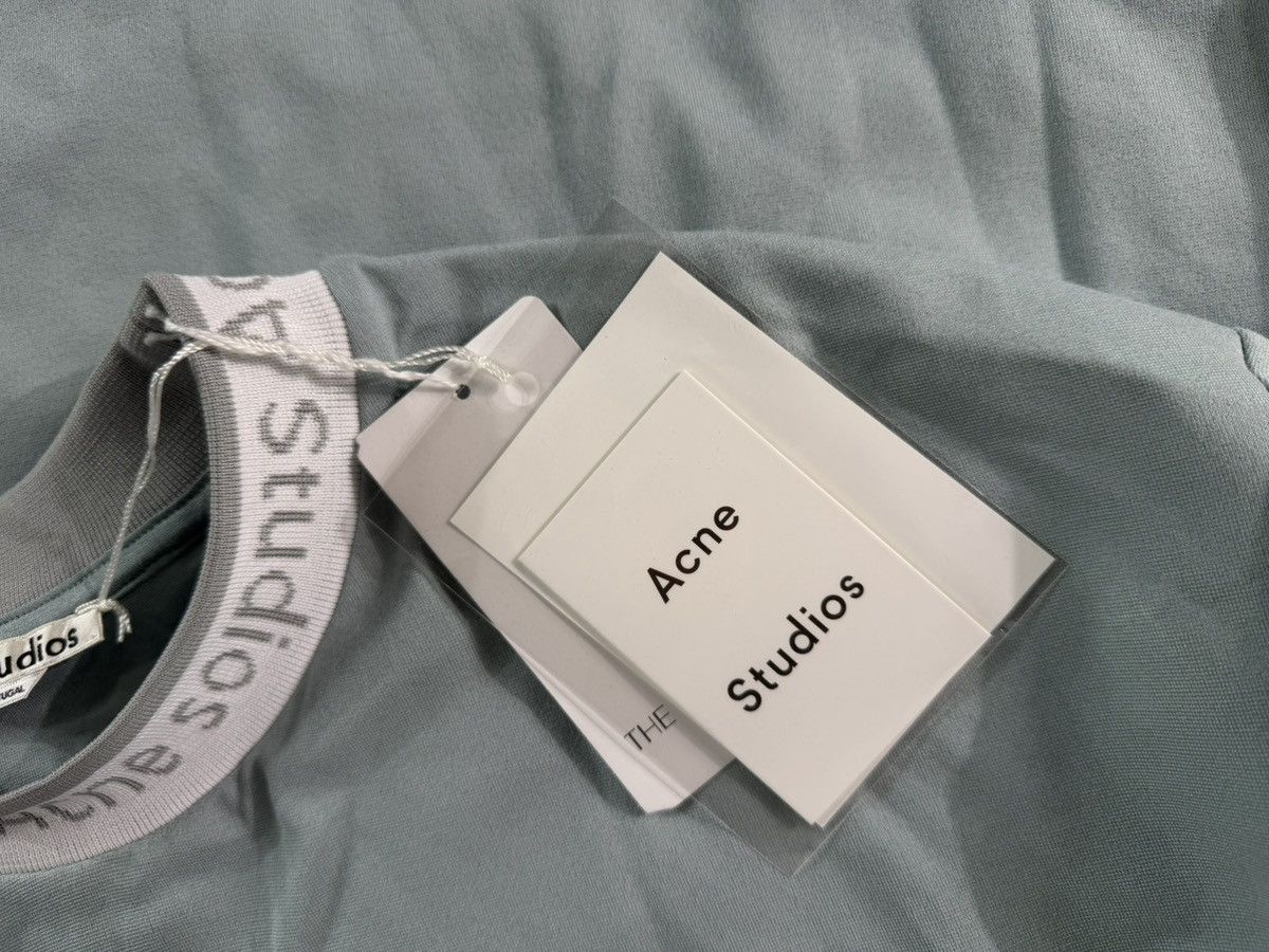 Acne Studios Acne Studios Logo Collar Knit Tee Icy Mint Large BNWT Size US L / EU 52-54 / 3 - 11 Thumbnail