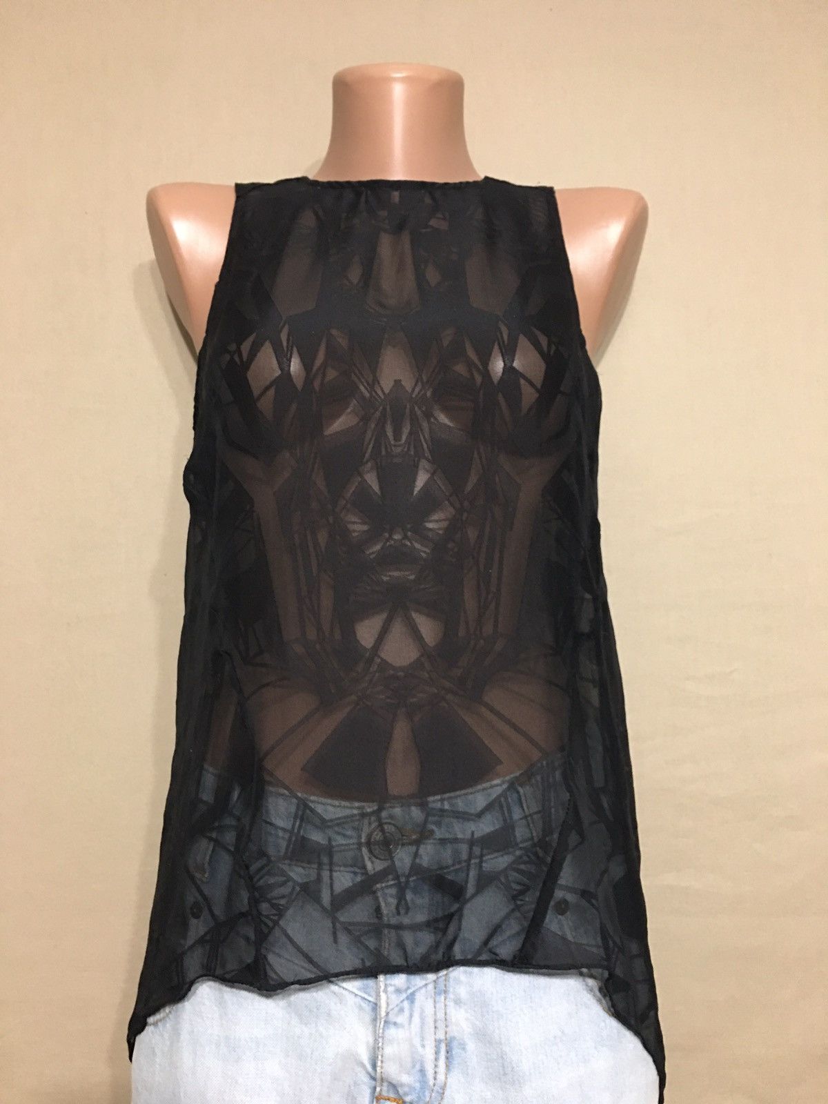 Helmut Lang Helmut Lang Sleeveless Nylon Leather Blouse Size M Size M / US 6-8 / IT 42-44 - 2 Thumbnail