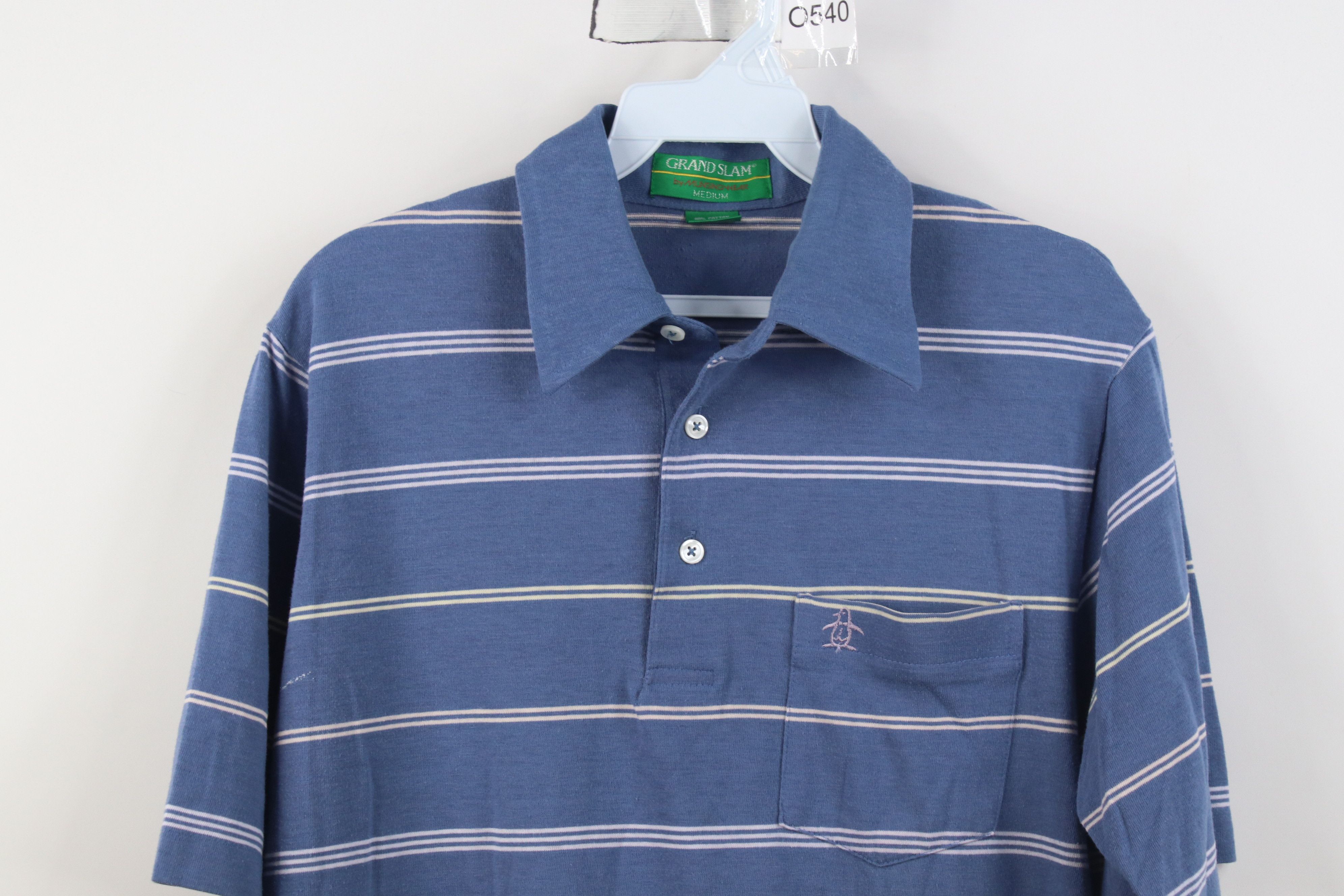 Vintage Vintage 80s 90s Streetwear Striped Knit Golf Polo Shirt Size US M / EU 48-50 / 2 - 2 Thumbnail