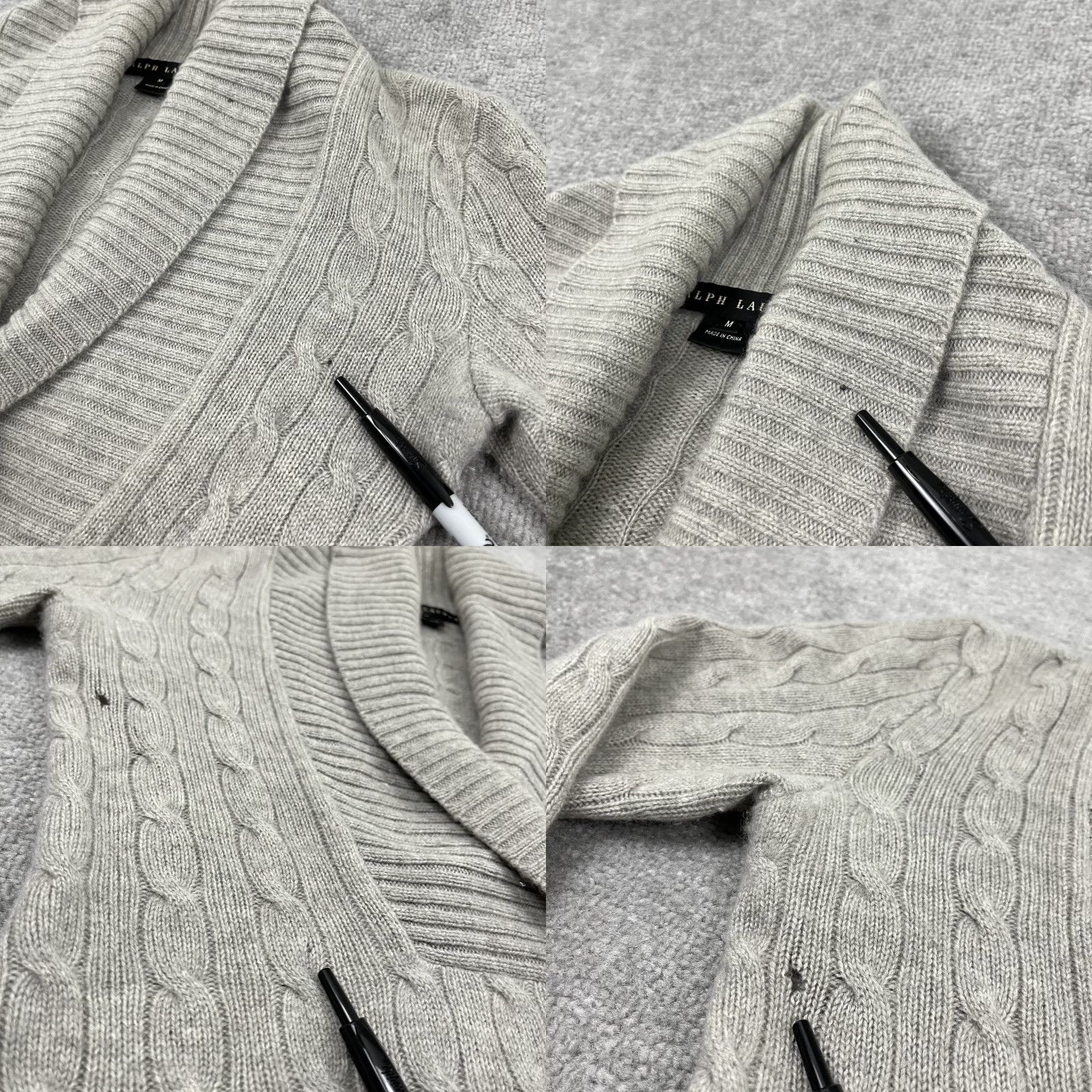 Ralph Lauren Ralph Lauren Black Label Cashmere Sweater Womens Medium Gray Cable Knit Preppy Long Sleeve Size M / US 6-8 / IT 42-44 - 8 Thumbnail