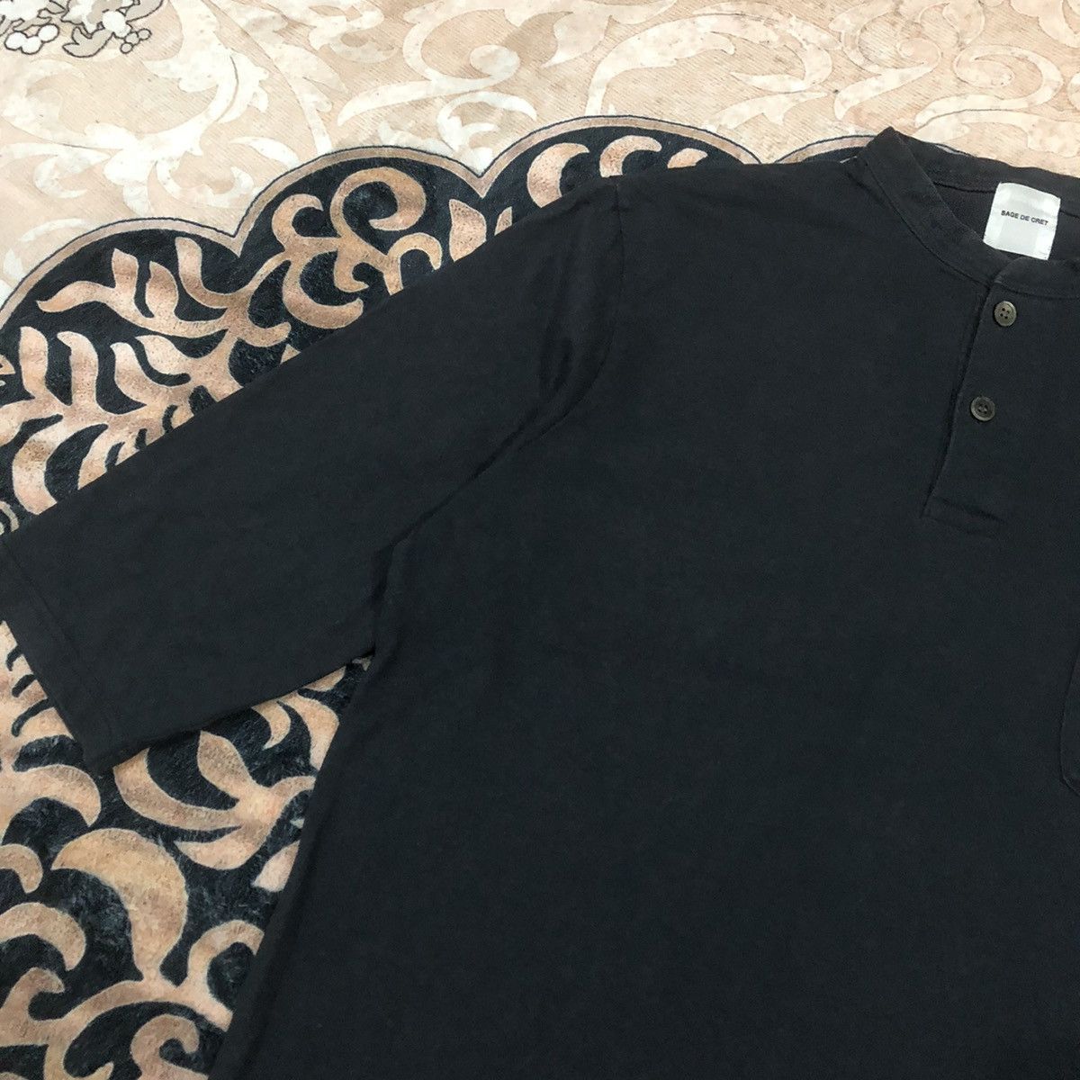 Japanese Brand × Sage De Cret Rare Distressed Sage De Cret Japan 3/4 Henley Tees Size US S / EU 44-46 / 1 - 2 Thumbnail
