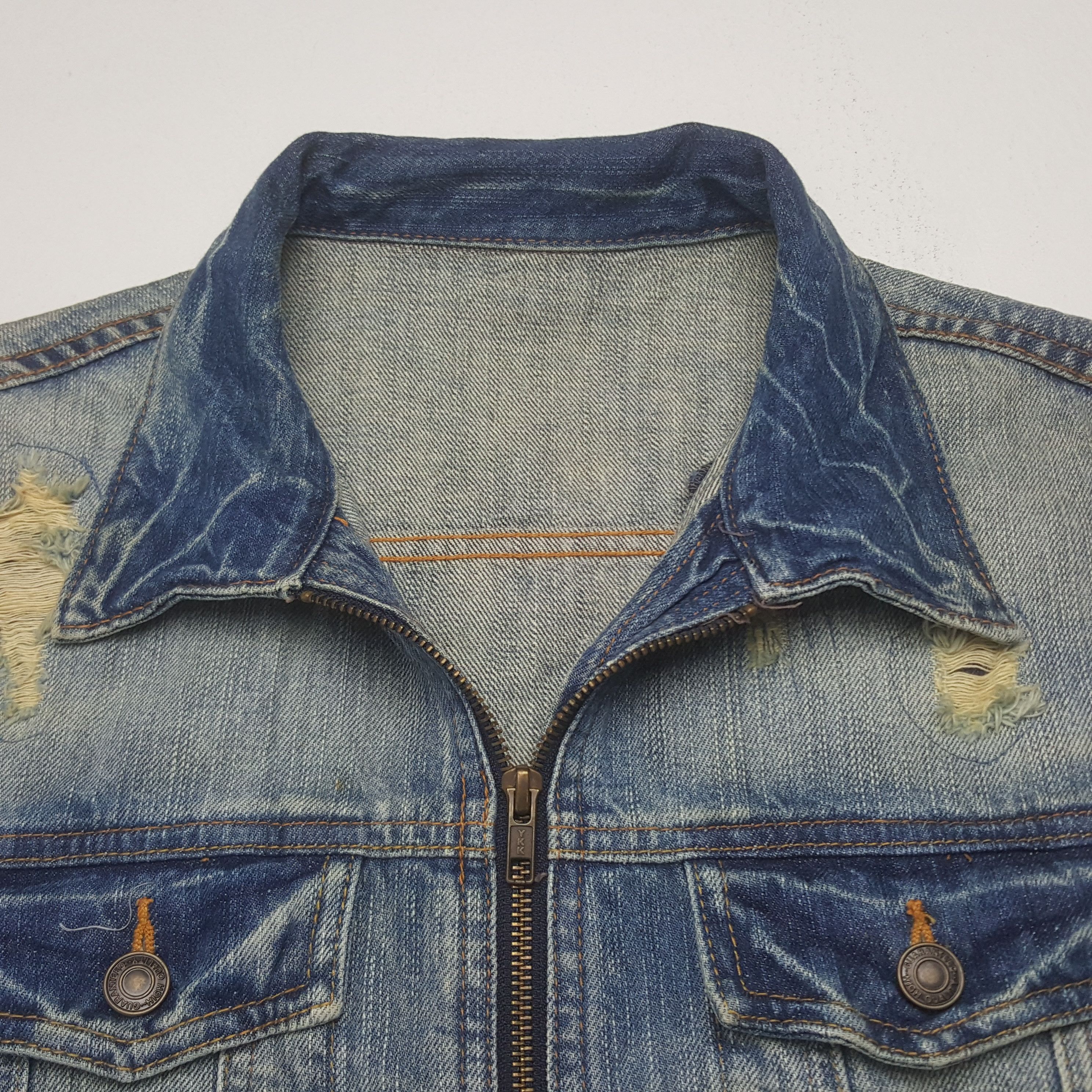 Levi's Vintage Levi's American Distressed Denim Jacket C321N3 Size US S / EU 44-46 / 1 - 5 Thumbnail