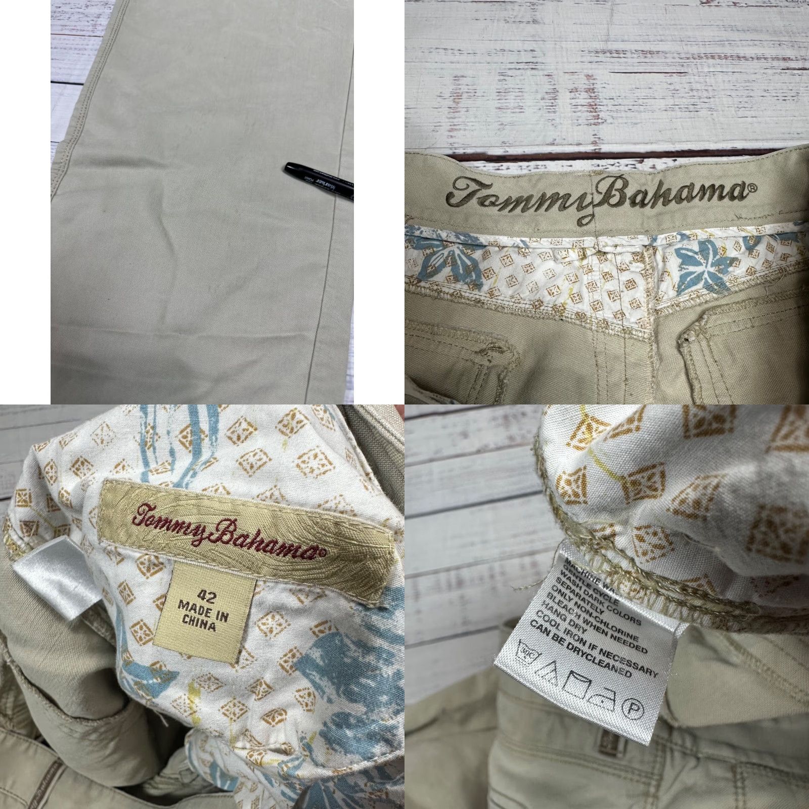 Tommy Bahama Tommy Bahama Mens Pants Casual Beige 42 38x29.5 Tencel Blend Flat Front Regular Inseam 29.5in Size 42 Beige Casual Mens Pants Size US 42 / EU 58 - 8 Thumbnail