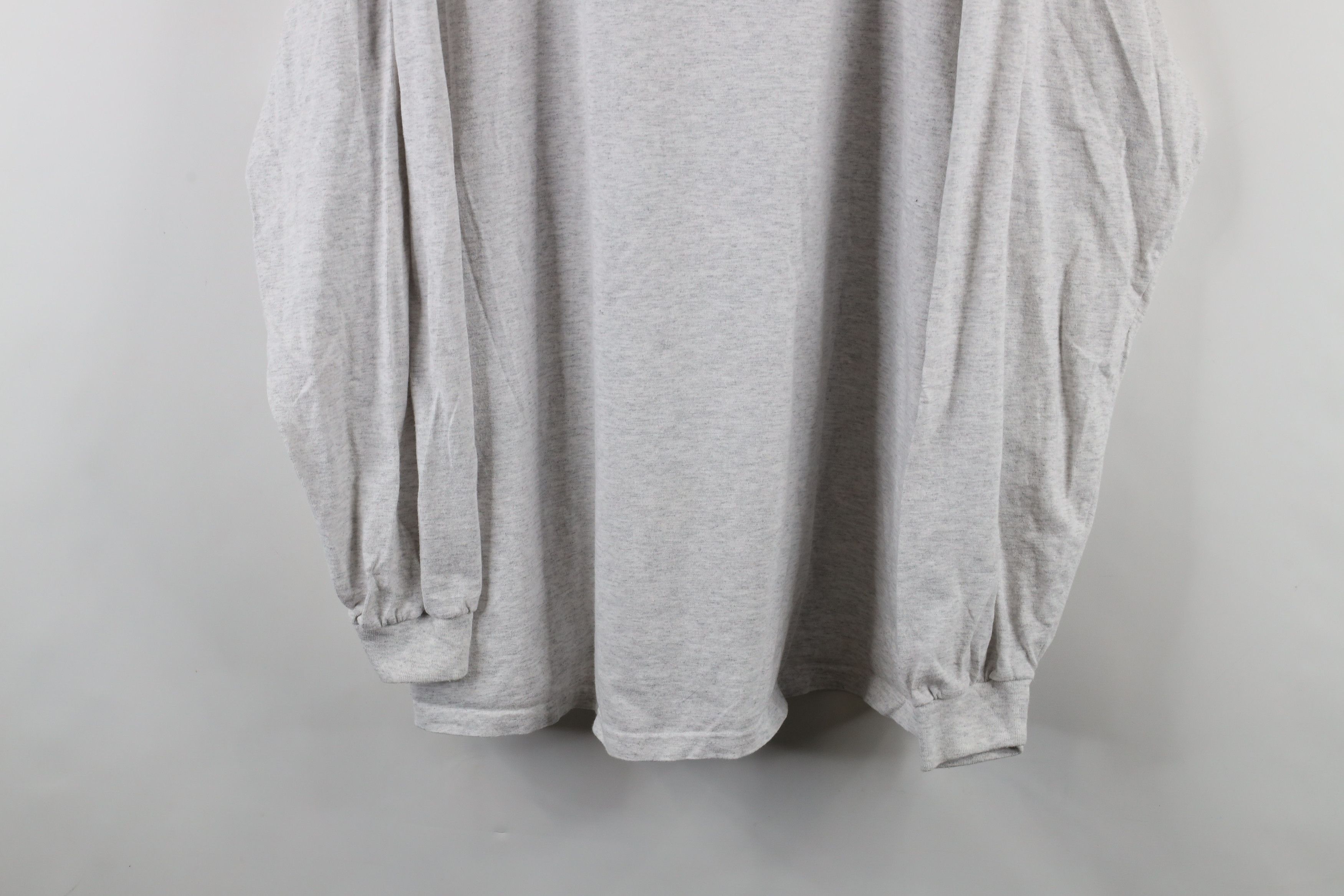 Vintage Vintage 90s Streetwear Long Sleeve T-Shirt Heather Gray Size US XXL / EU 58 / 5 - 3 Thumbnail