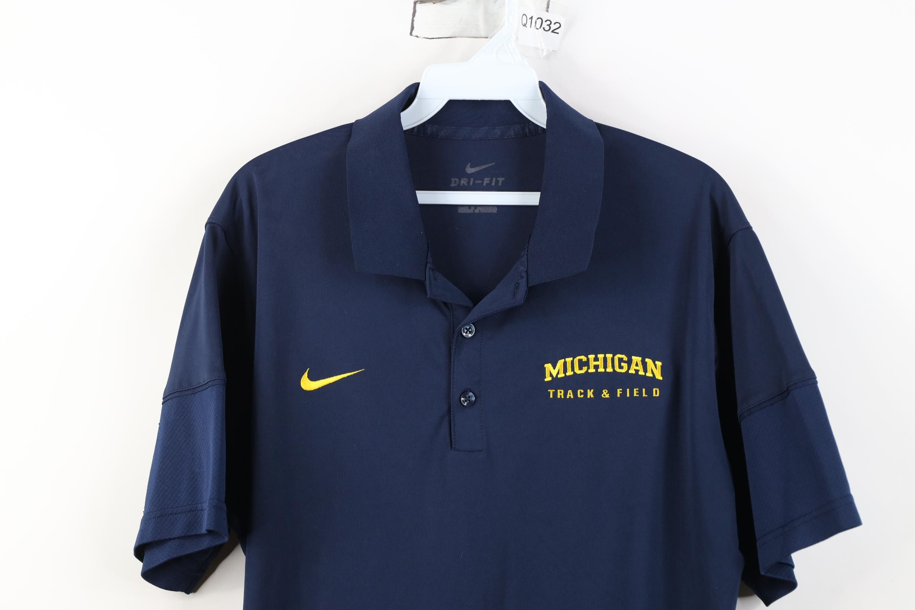 Nike Nike University of Michigan Track and Field Polo Shirt Size US L / EU 52-54 / 3 - 2 Thumbnail