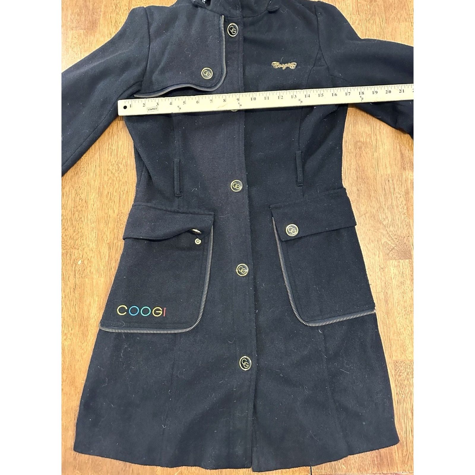 Coogi COOGI Women’s Snap Wool Blend Long Coat Hooded Small Gray Size S / US 4 / IT 40 - 7 Thumbnail