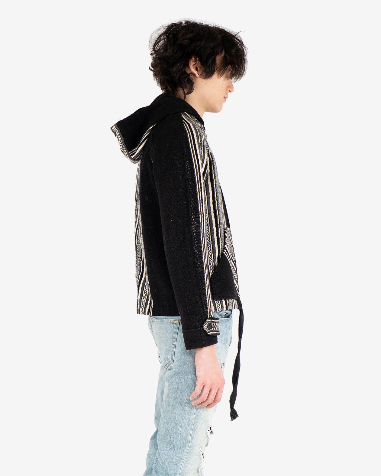 Saint Laurent Paris Black and White Baja Hooded Jacket (FW17) Size US S / EU 44-46 / 1 - 7 Thumbnail