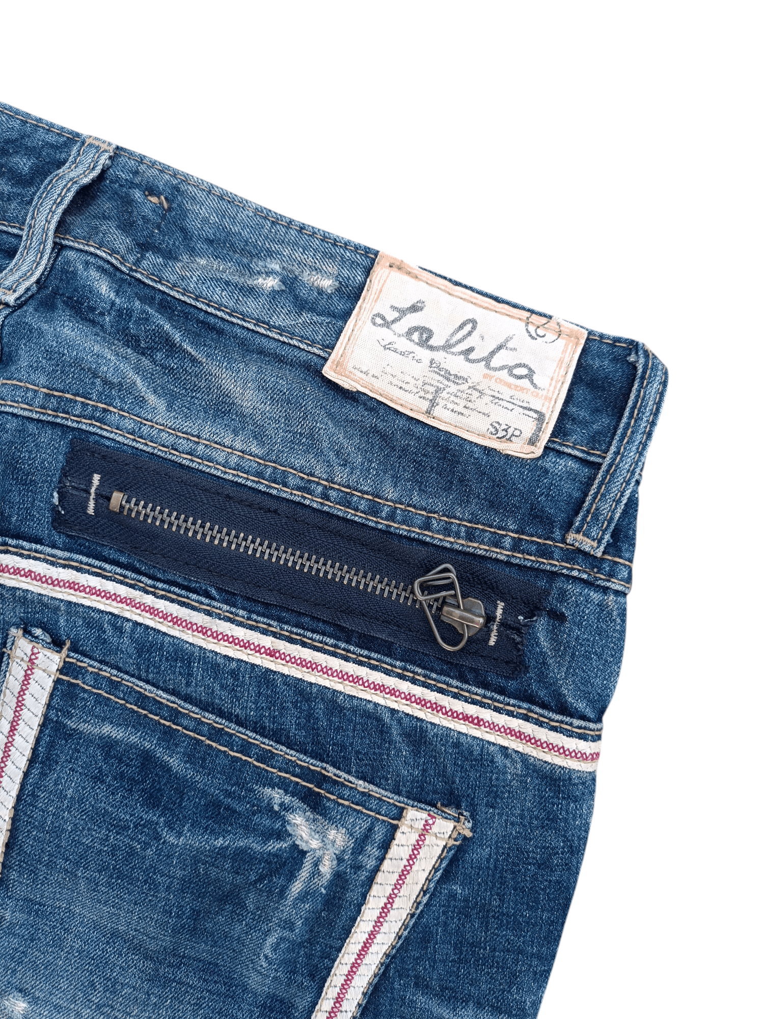 Designer FLARED💥 LOLITA JEANS DISTRESSED WHISKERS DENIM Size US 32 / EU 48 - 19 Thumbnail