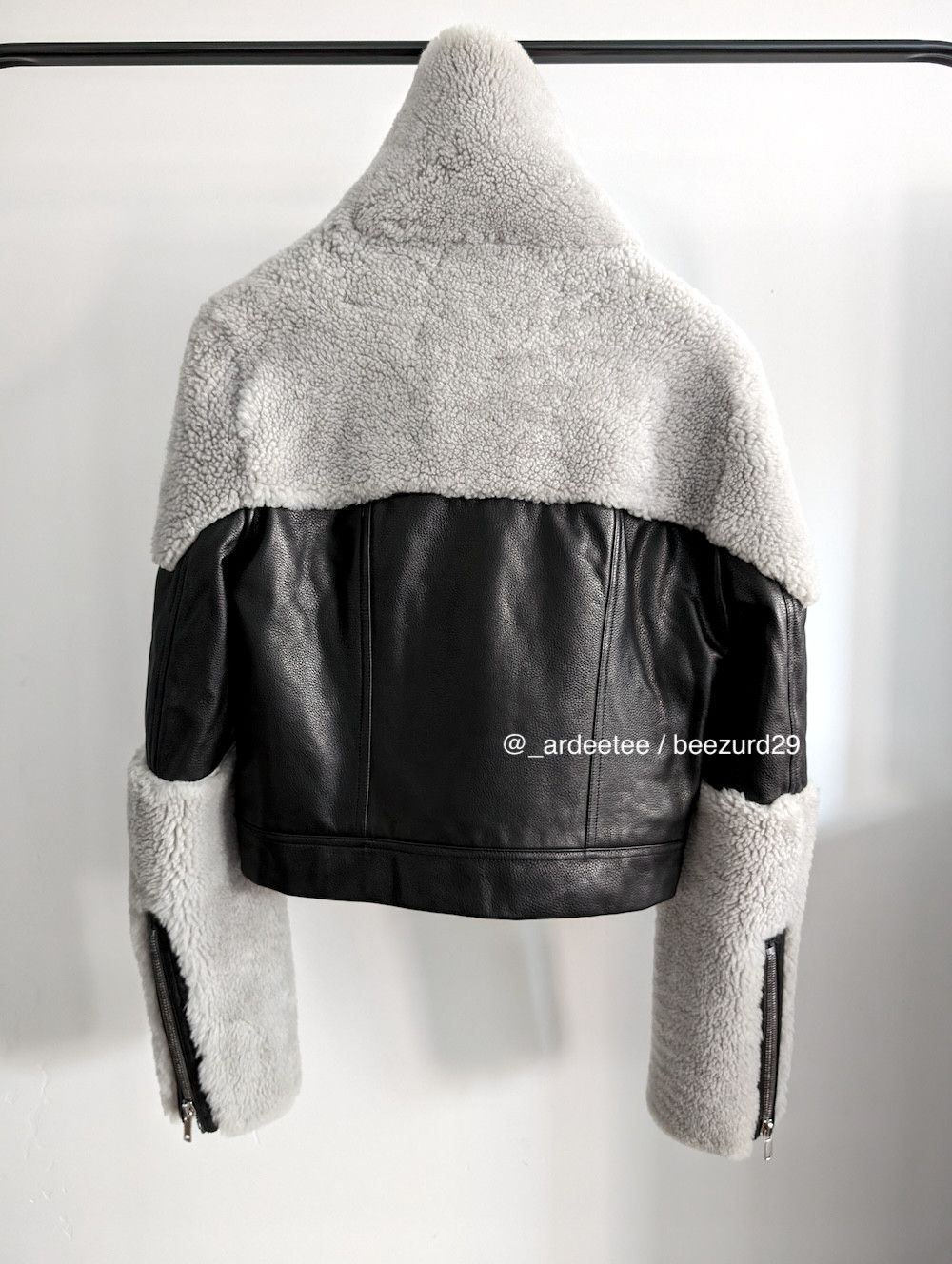 Rick Owens 💥*NEW* KEITH SHEARLING JACKET PERFORMA/STROBE BLACK/PEARL Size US M / EU 48-50 / 2 - 11 Thumbnail