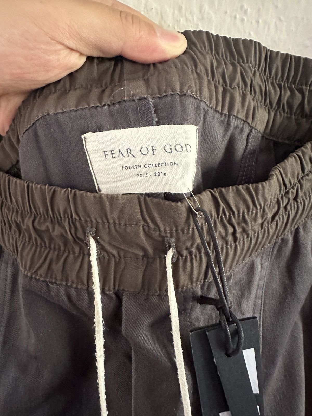 Fear of God ✅ Mainline 4th Collection - Drawstring Vintage Black Pants Size US 33 - 9 Thumbnail