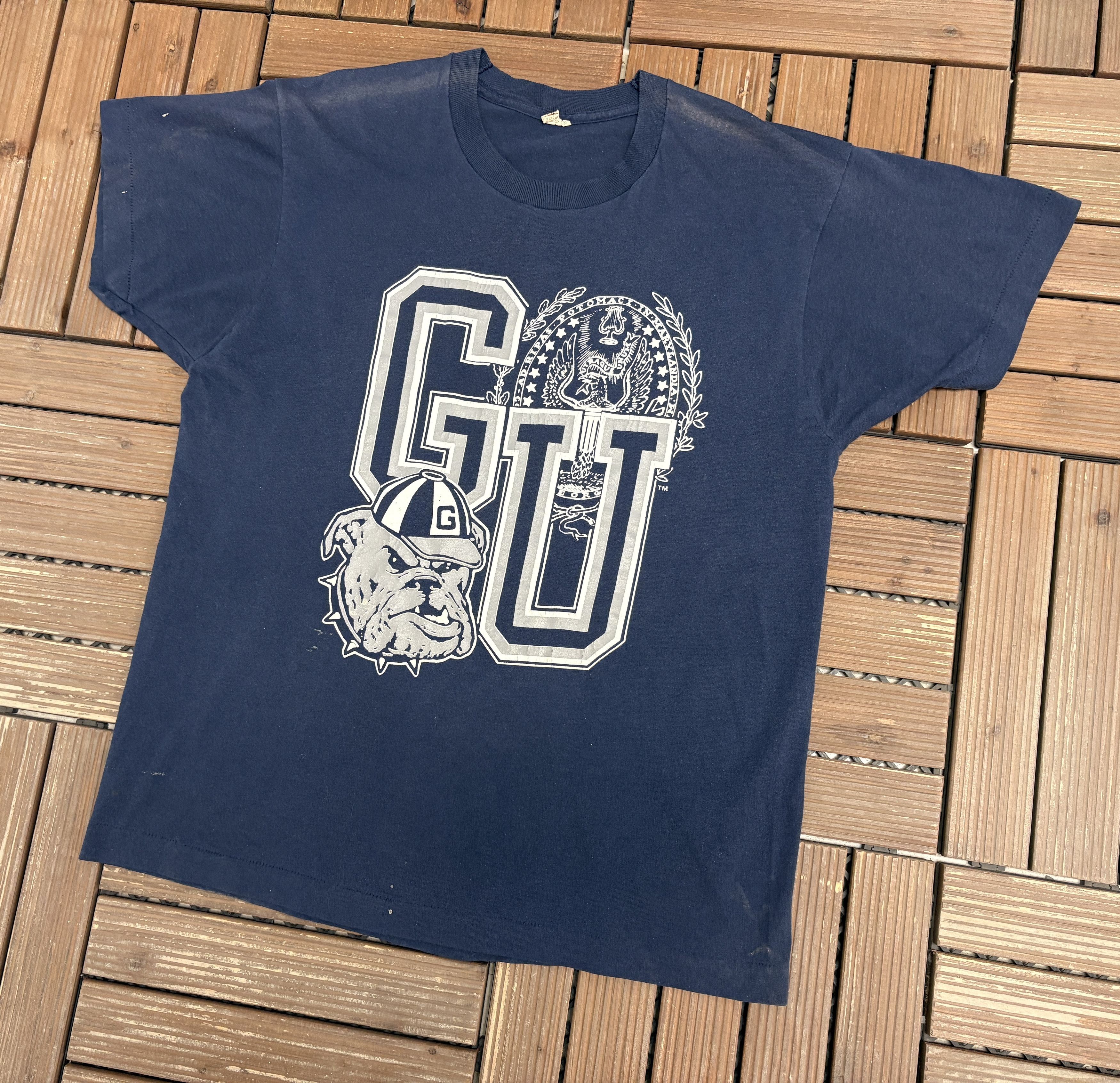 Vintage Georgetown Hoyas Vintage Blue T-Shirt Tee Size US XL / EU 56 / 4 - 3 Thumbnail