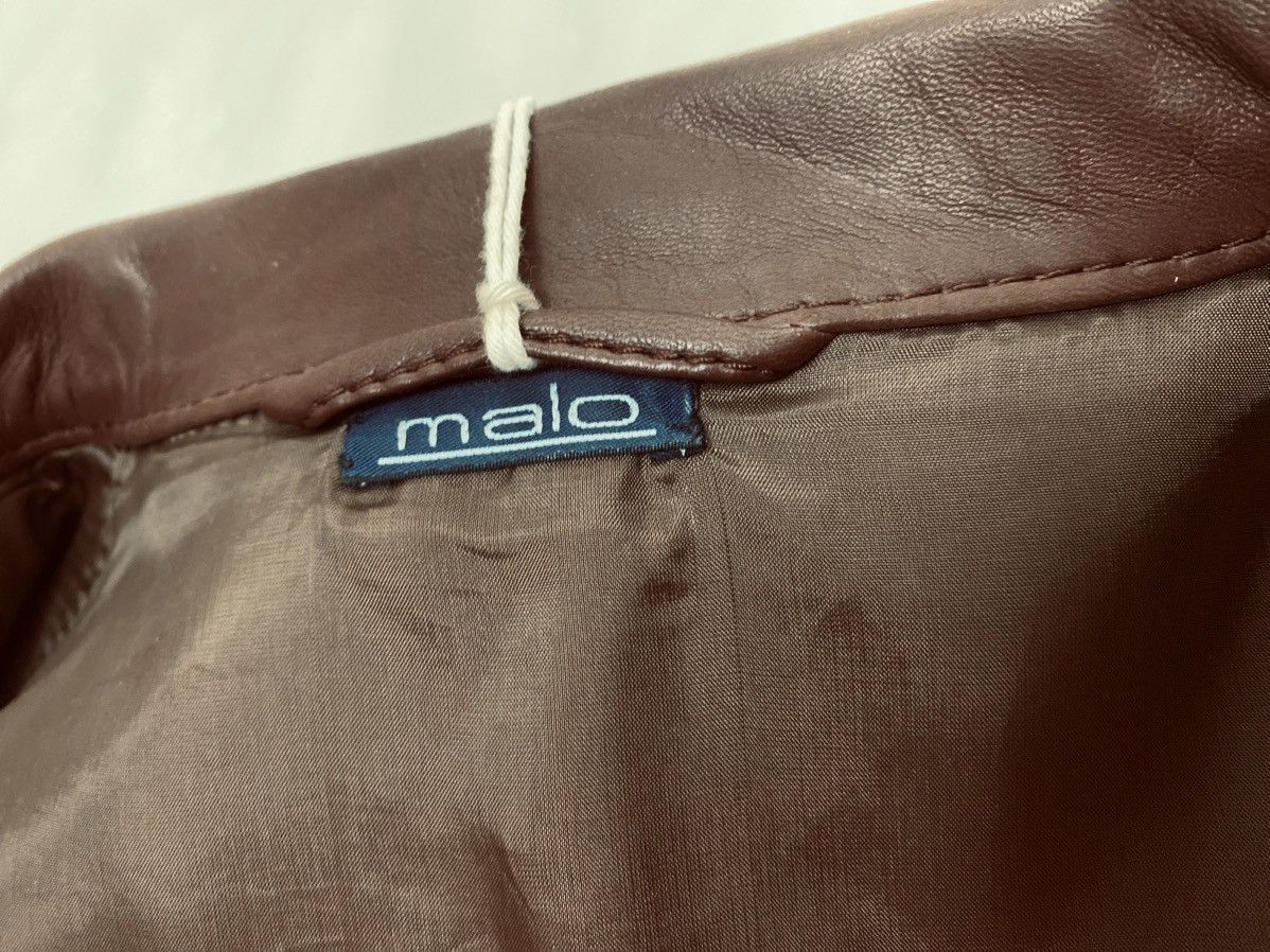 Malo Malo 🇮🇹 Mocha French Calfskin Pinhole Front Bomber 48 NWT Size US M / EU 48-50 / 2 - 2 Thumbnail