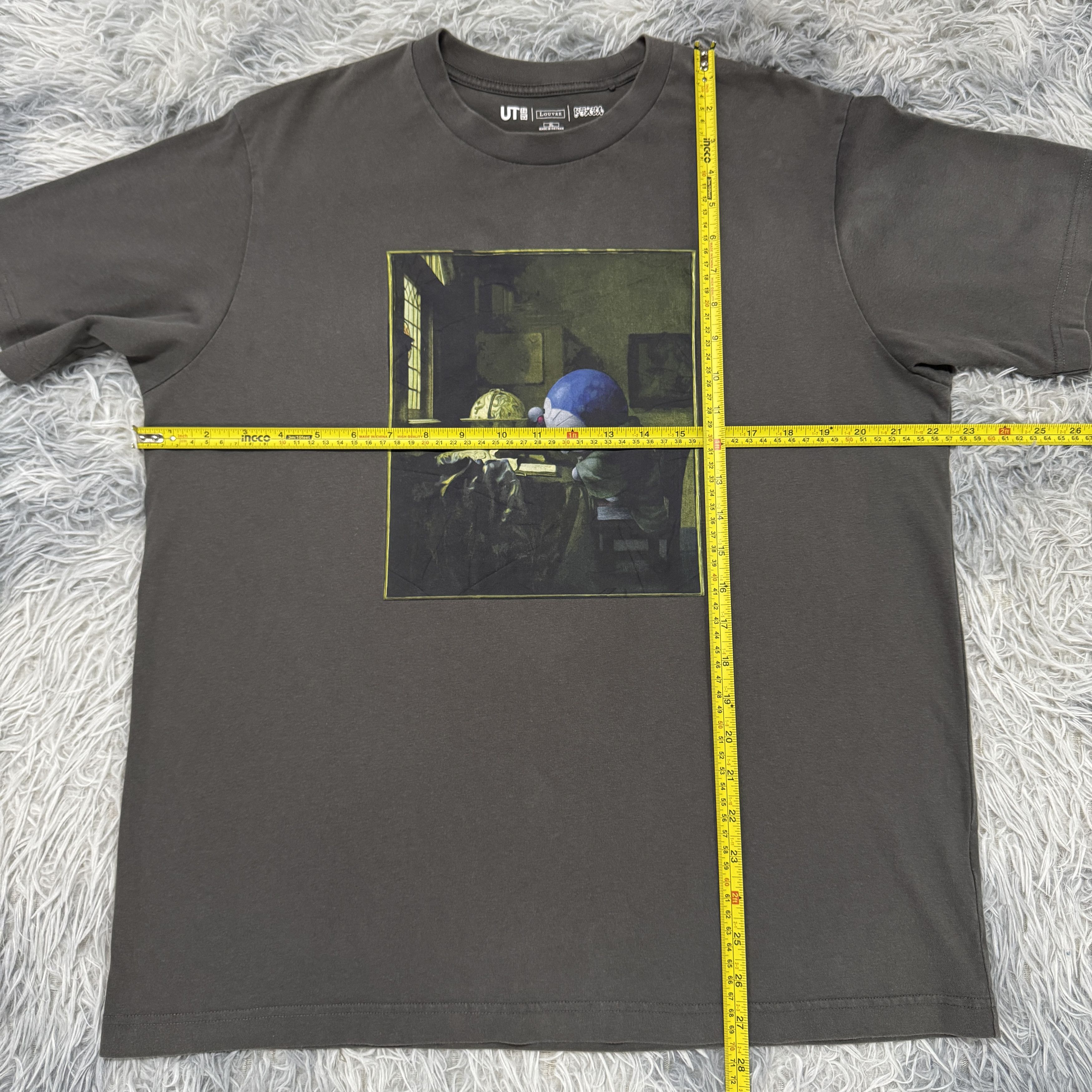 Anime Doraemon Meets The Louvre Graphic By Johannes Vermeer's Tee Size US XL / EU 56 / 4 - 6 Thumbnail