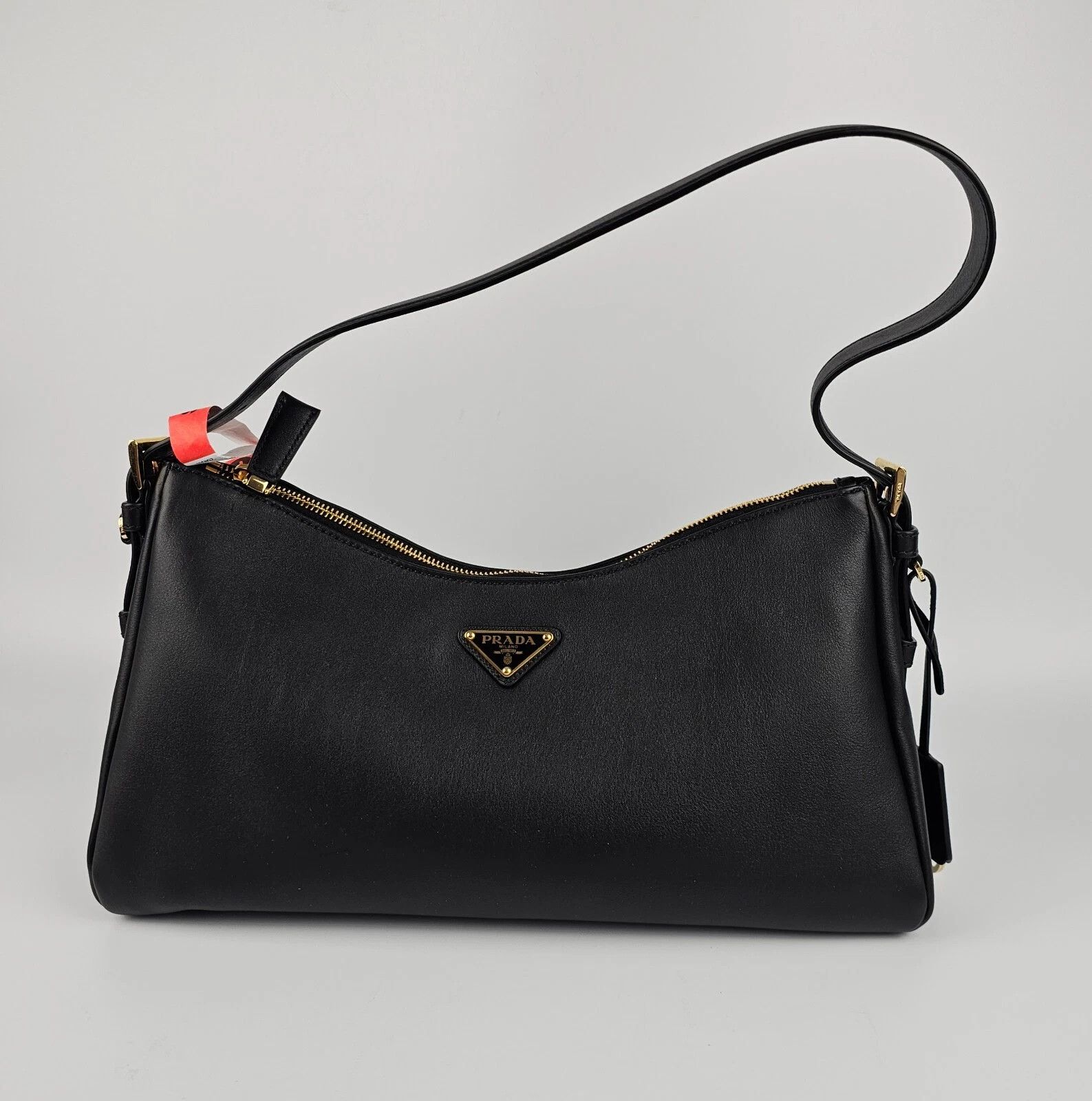 Prada PRADA Aimee Black Leather Shoulder Bag New And Authentic Size ONE SIZE - 1 Thumbnail
