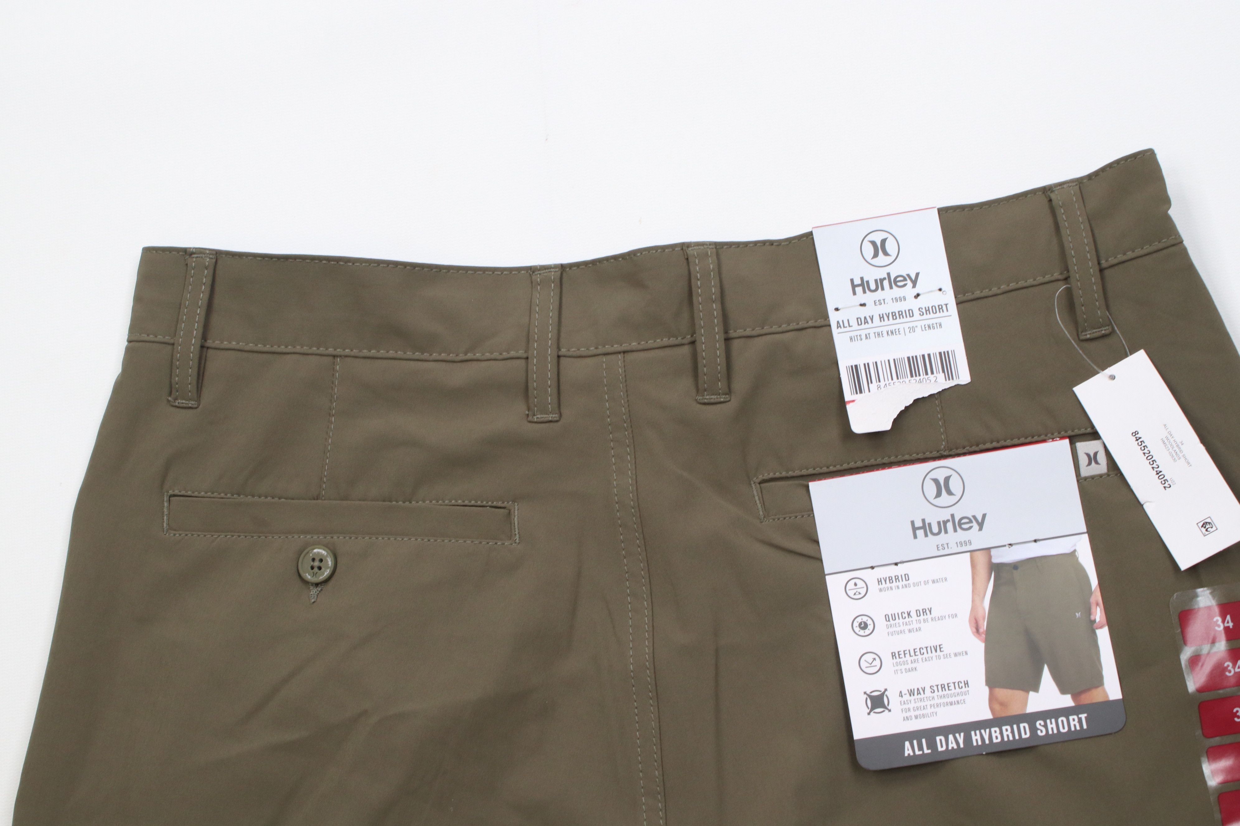 Hurley New Hurley Surfing All Day Hybrid Shorts Olive Green Size US 34 / EU 50 - 12 Thumbnail