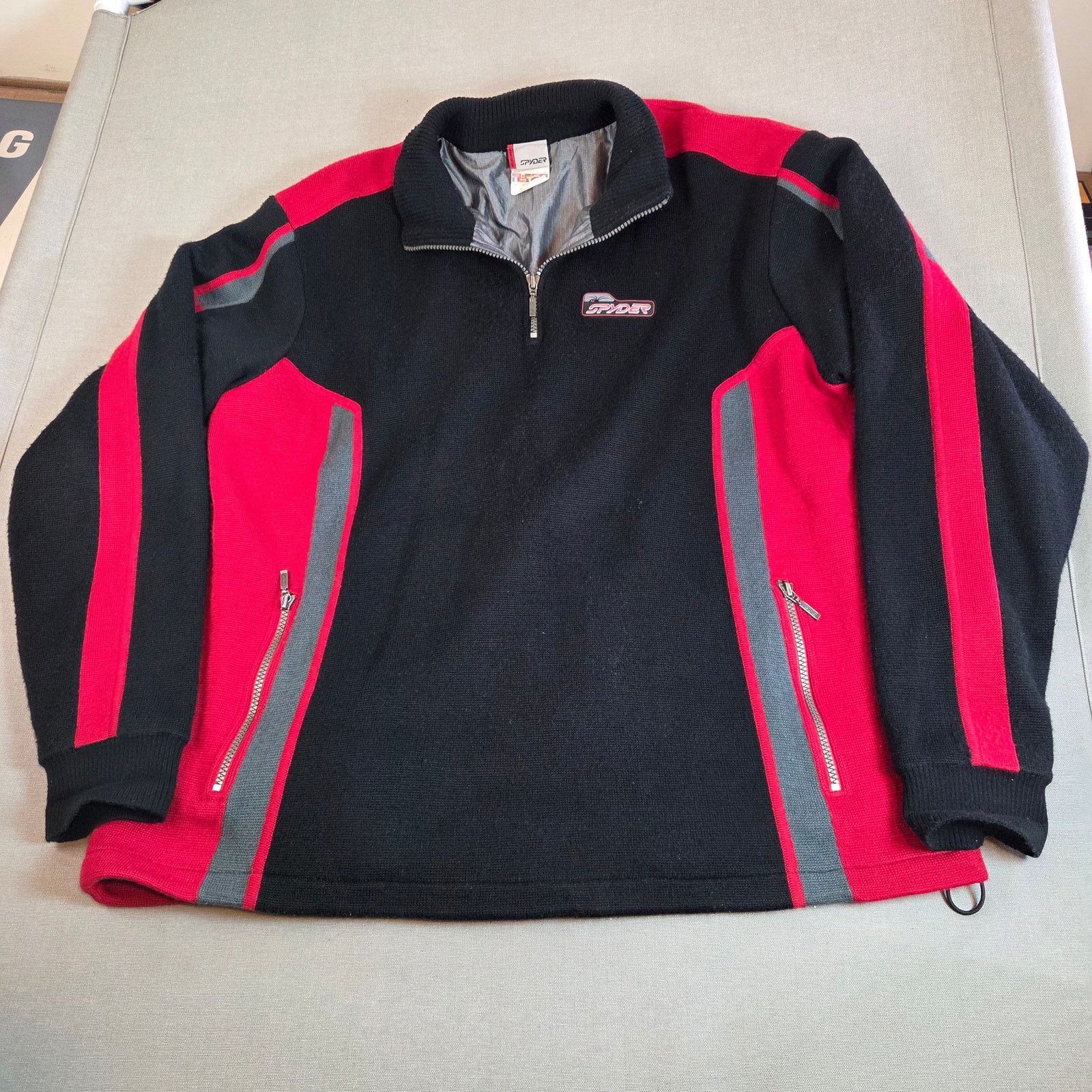 Spyder Vintage Spyder XL 1/4 Zip Wool Blend Sweater Size US XL / EU 56 / 4 - 1 Thumbnail