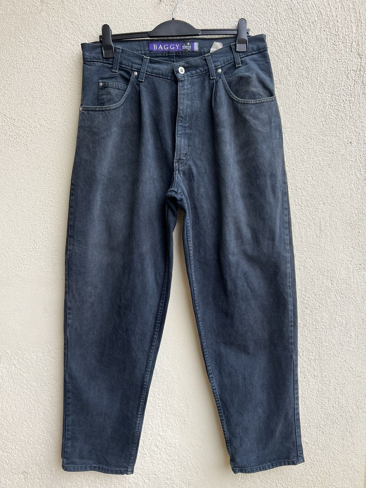 Levi's Vintage 1995 Levi’s Silvertab Faded Black Denim Baggy Jeans Size US 36 / EU 52 - 21 Thumbnail