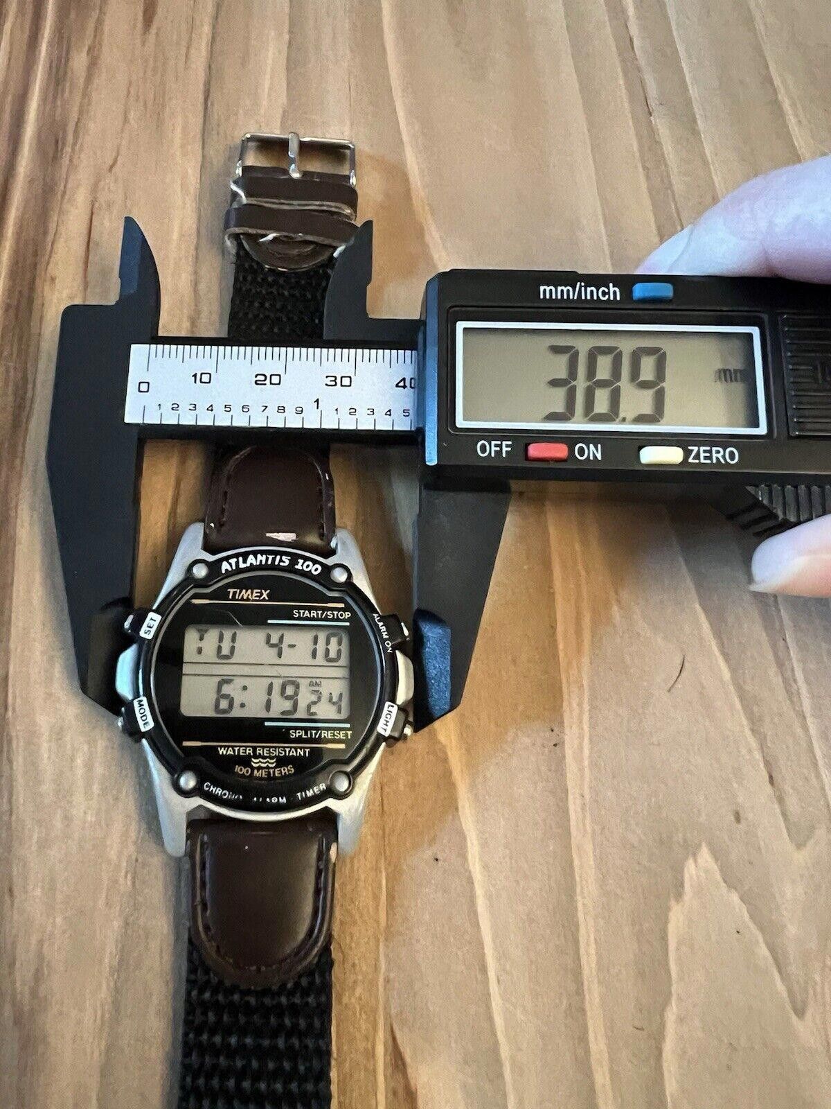 Designer ATLANTIS 100 MENS WRIST WATCH VINTAGE New Battery Working Size ONE SIZE - 8 Thumbnail
