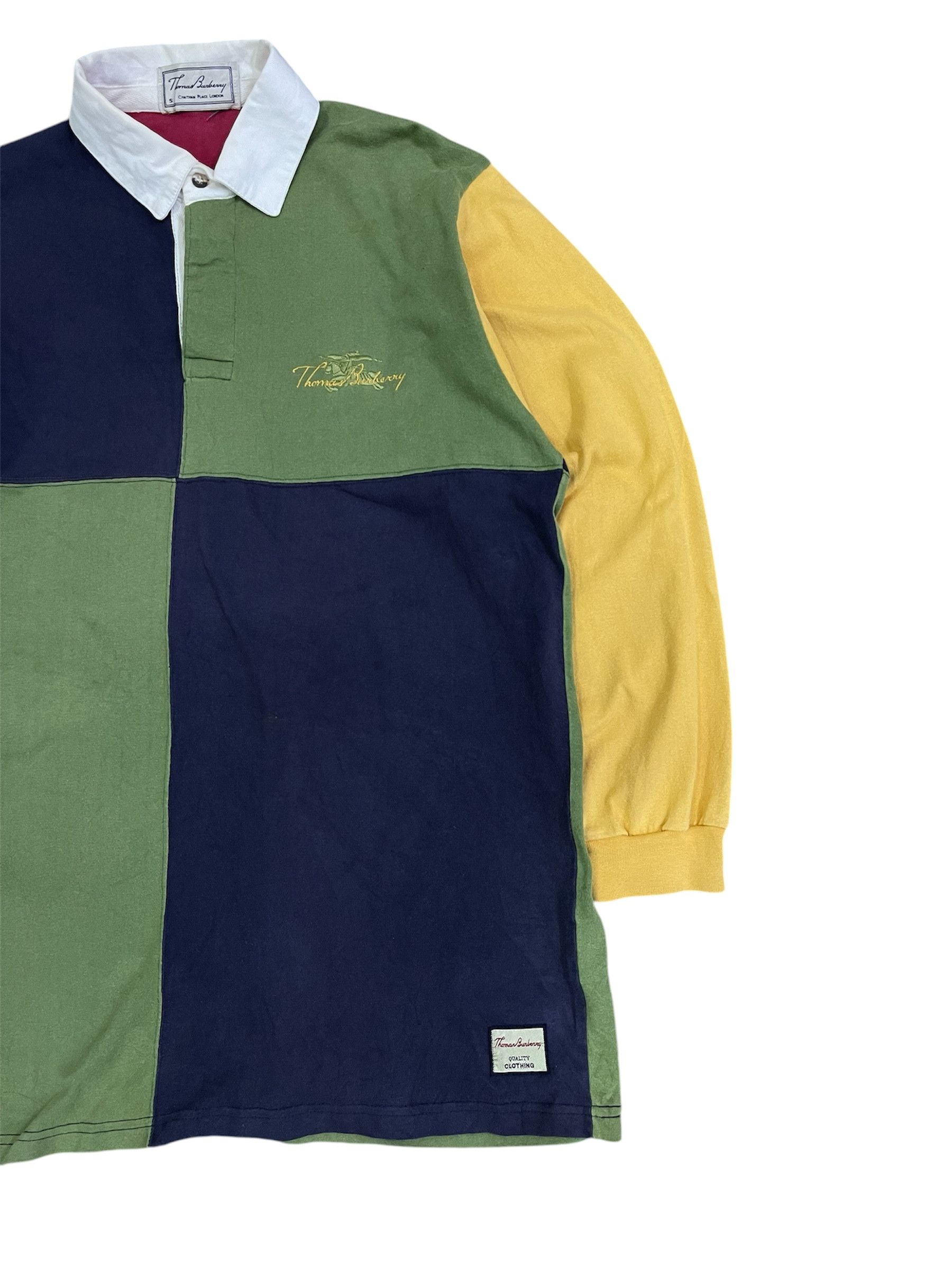 Burberry × Vintage Vtg Thomas Burberry Polo Rugby Shirt Made in England Size US S / EU 44-46 / 1 - 3 Thumbnail