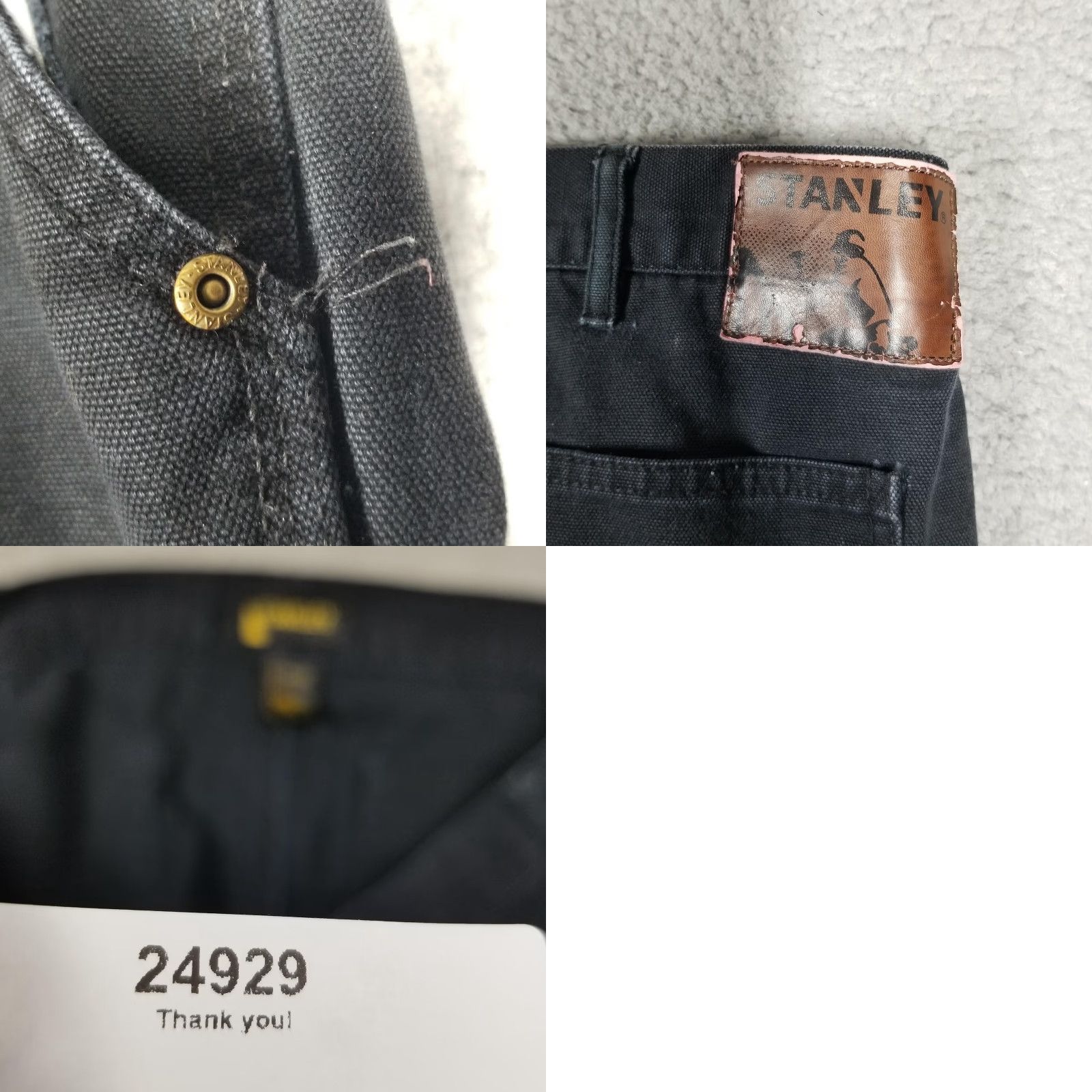Vintage VINTAGE Stanley Pants Mens 38x32 Black Carpenter Work Utility Twill Cotton Rivets Canvas Size US 38 / EU 54 - 8 Thumbnail
