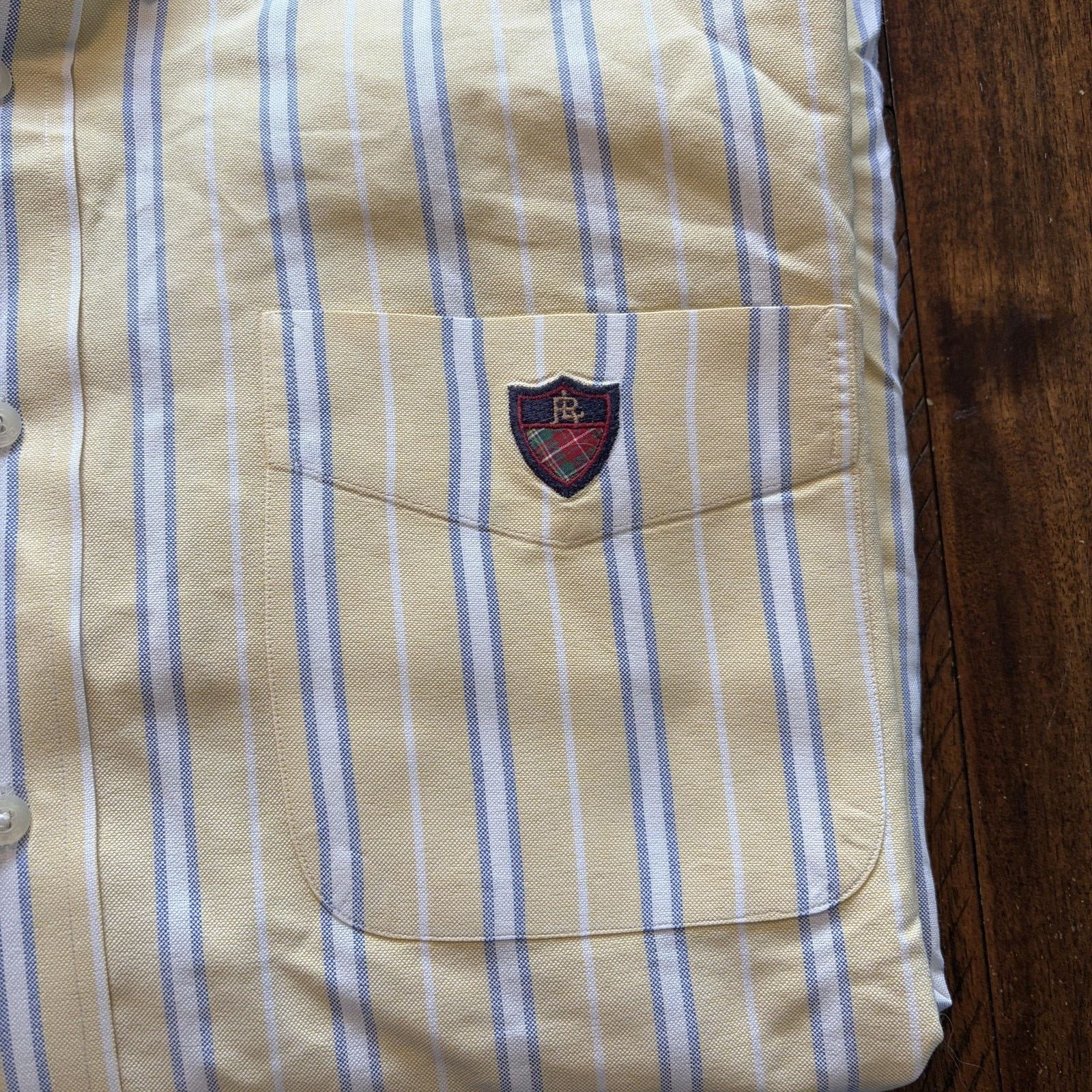Ralph Lauren Ralph Lauren Golf Shirt Mens L Yellow Stripe Tilden Button Size US L / EU 52-54 / 3 - 3 Thumbnail