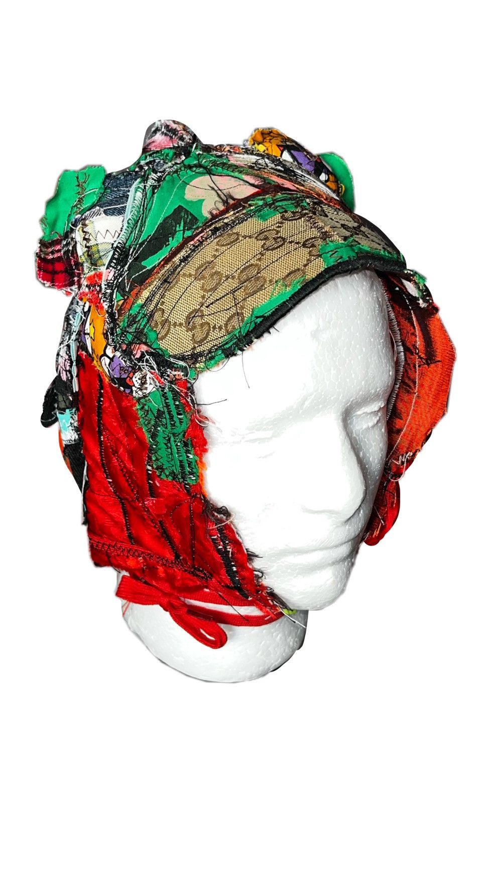 Japanese Brand Basedbich patchwork 1of1 bear ear hat Size ONE SIZE - 3 Thumbnail