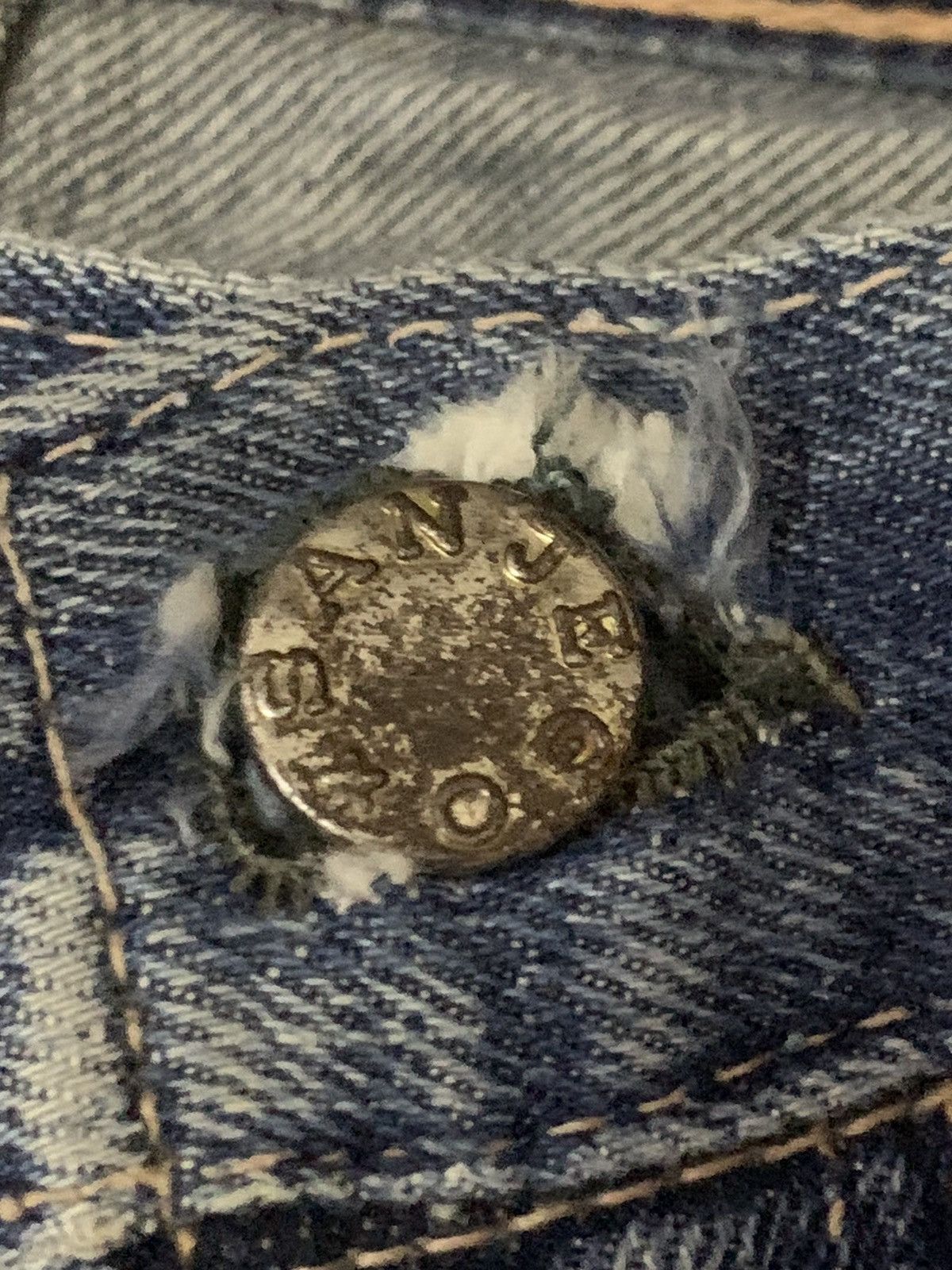 Vintage Vintage Sajego Indigo Genuine Denim Jeans Size US 33 - 6 Thumbnail