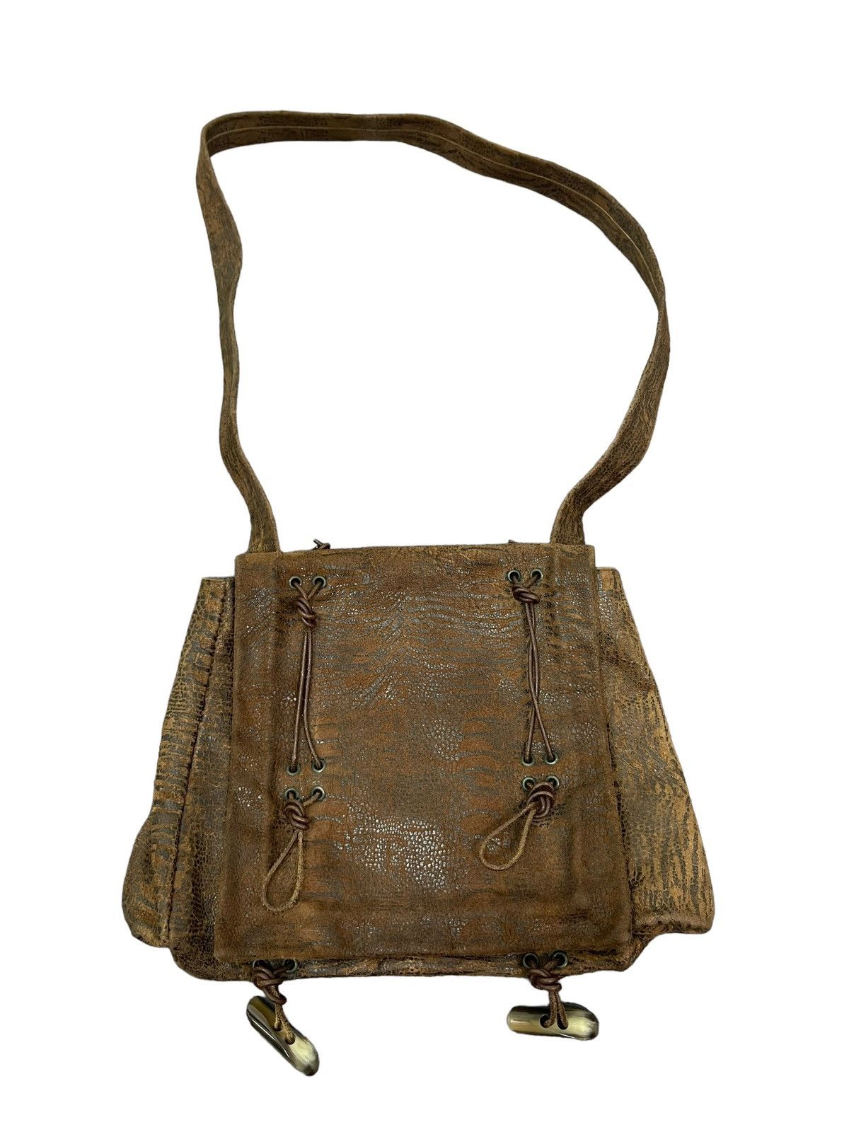 Genuine Leather Full Leather Patina Nicoli Cross Body Bag 3🟩 Size ONE SIZE - 1 Thumbnail