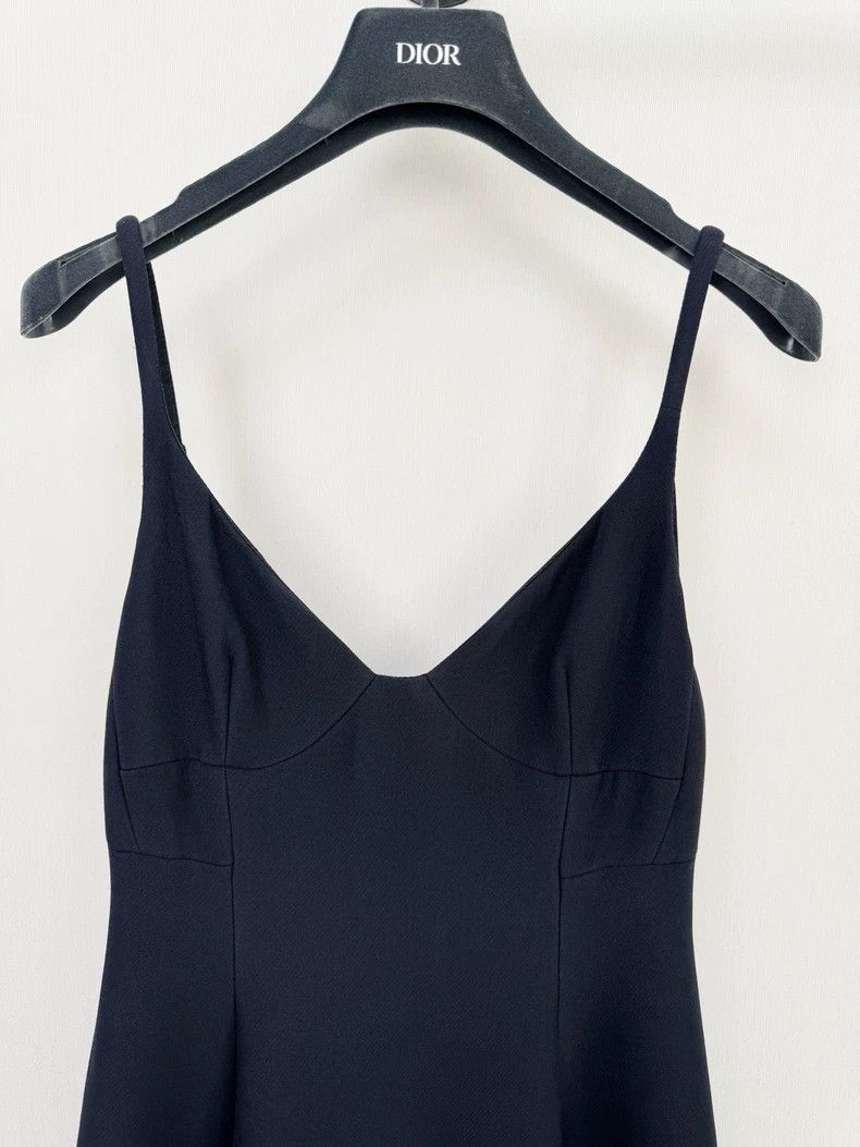 Dior Dior Wool Silk Dress with Spaghetti Straps-2505 Size S / US 4 / IT 40 - 2 Thumbnail