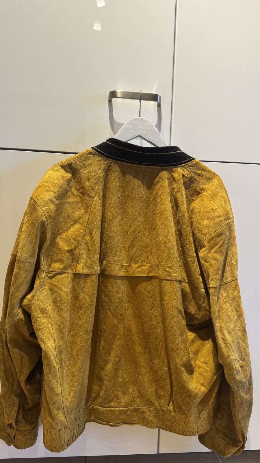 Vintage Echte Ziegenvelour-Lederjacke Kapraun Vintage Bomber Size US L / EU 52-54 / 3 - 2 Thumbnail