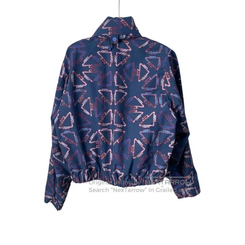 Hermes Hermes Blue Short Printed Windbreaker Jacket Size XS / US 0-2 / IT 36-38 - 2 Thumbnail