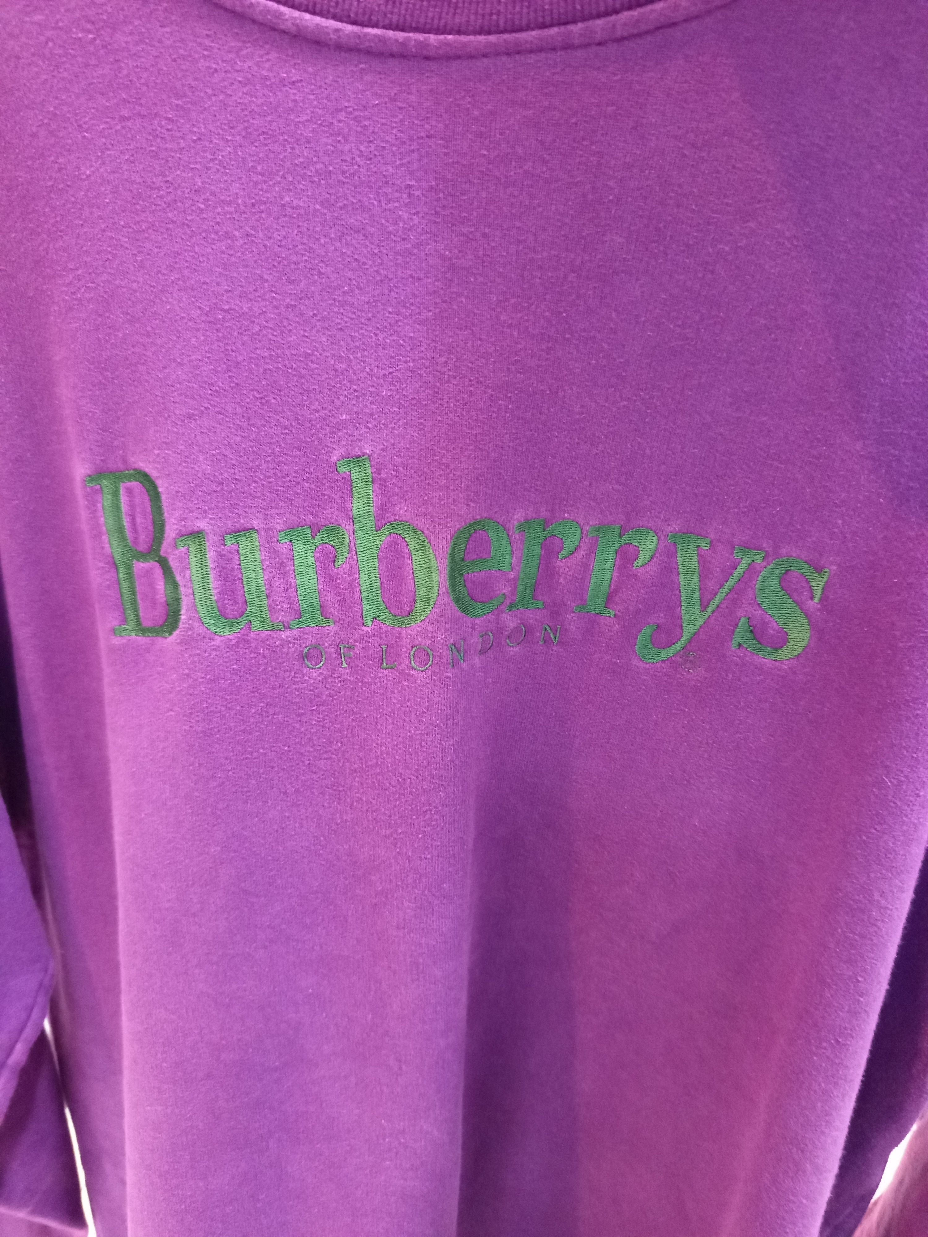 Burberry 1980s Burberrys of London Embroidered Logo Sweatshirt Size US XL / EU 56 / 4 - 2 Thumbnail