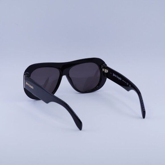 Palm Angels Palm Angels PERI103 ELFIN 1007 Sunglasses Black Aviator Size ONE SIZE - 5 Thumbnail