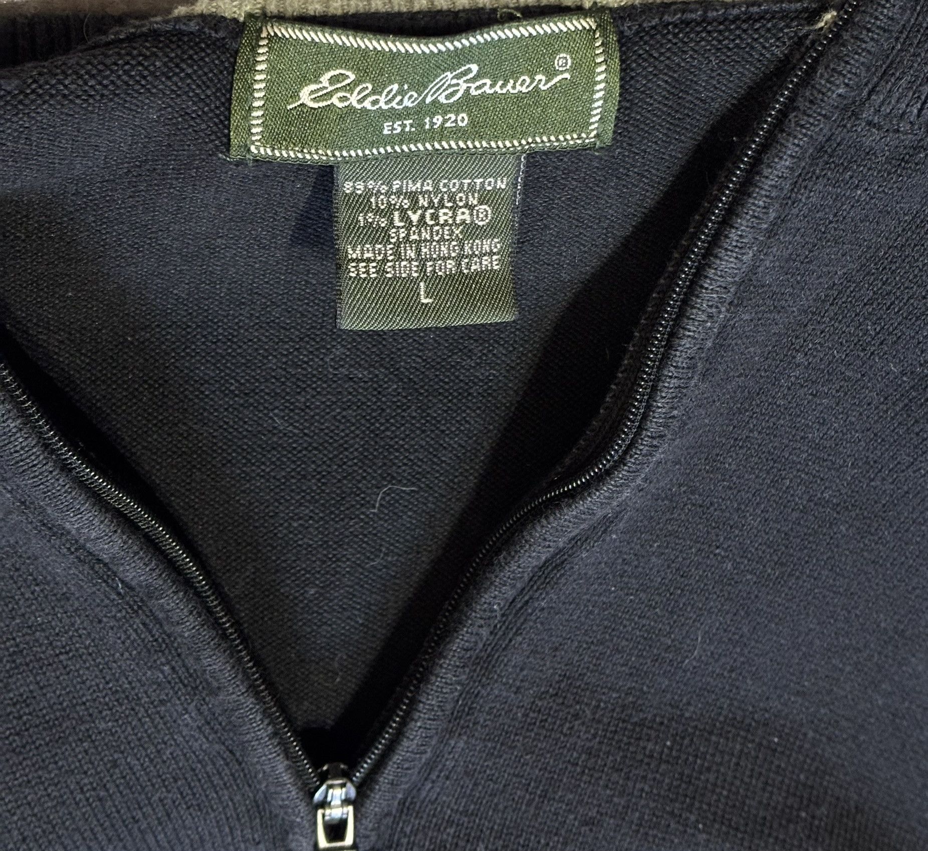 Eddie Bauer Eddie Bauer 1/4 zip sweater Black Large Size US L / EU 52-54 / 3 - 15 Thumbnail