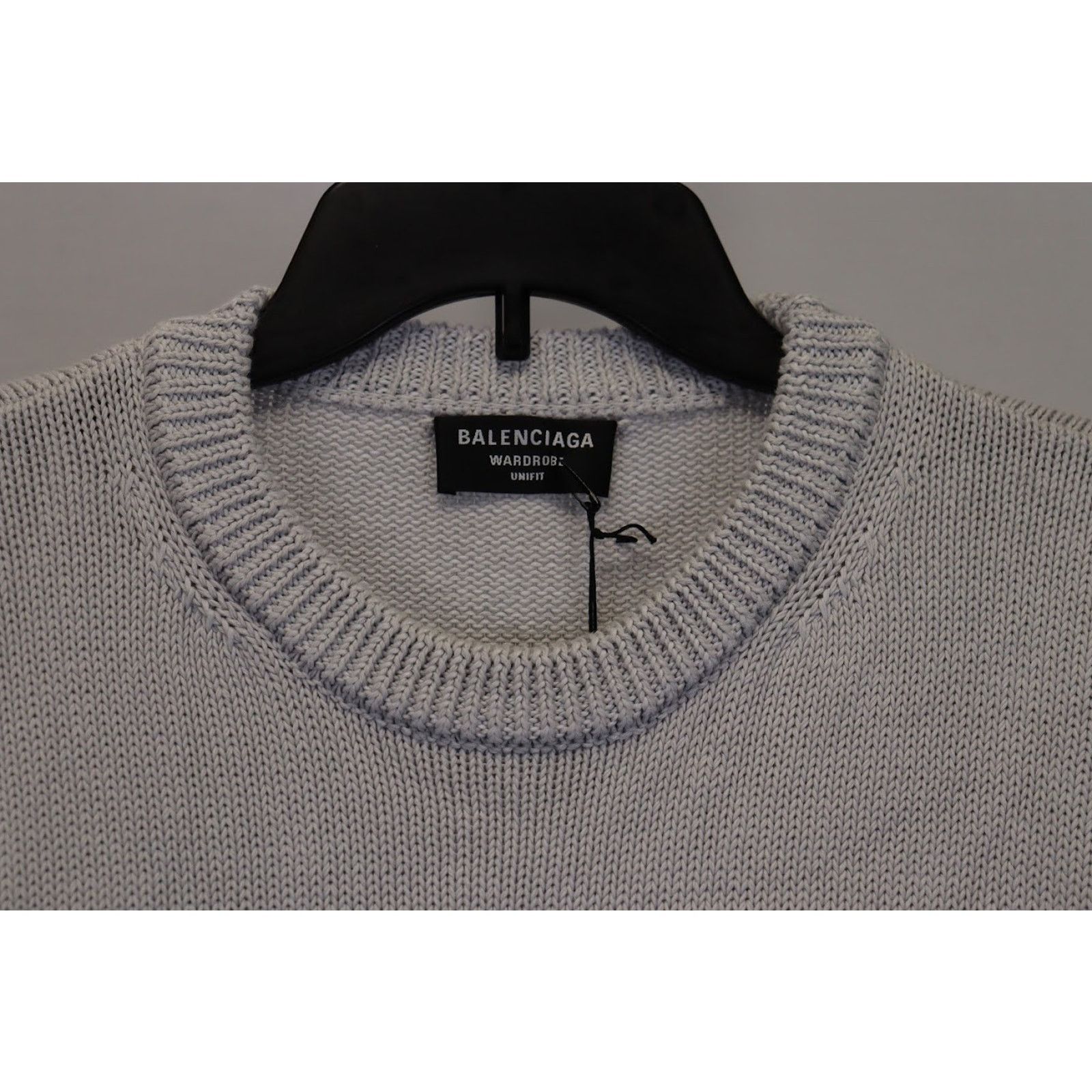 Balenciaga o1rshd1 Crew Neck Sweater in Gray Size US S / EU 44-46 / 1 - 3 Thumbnail