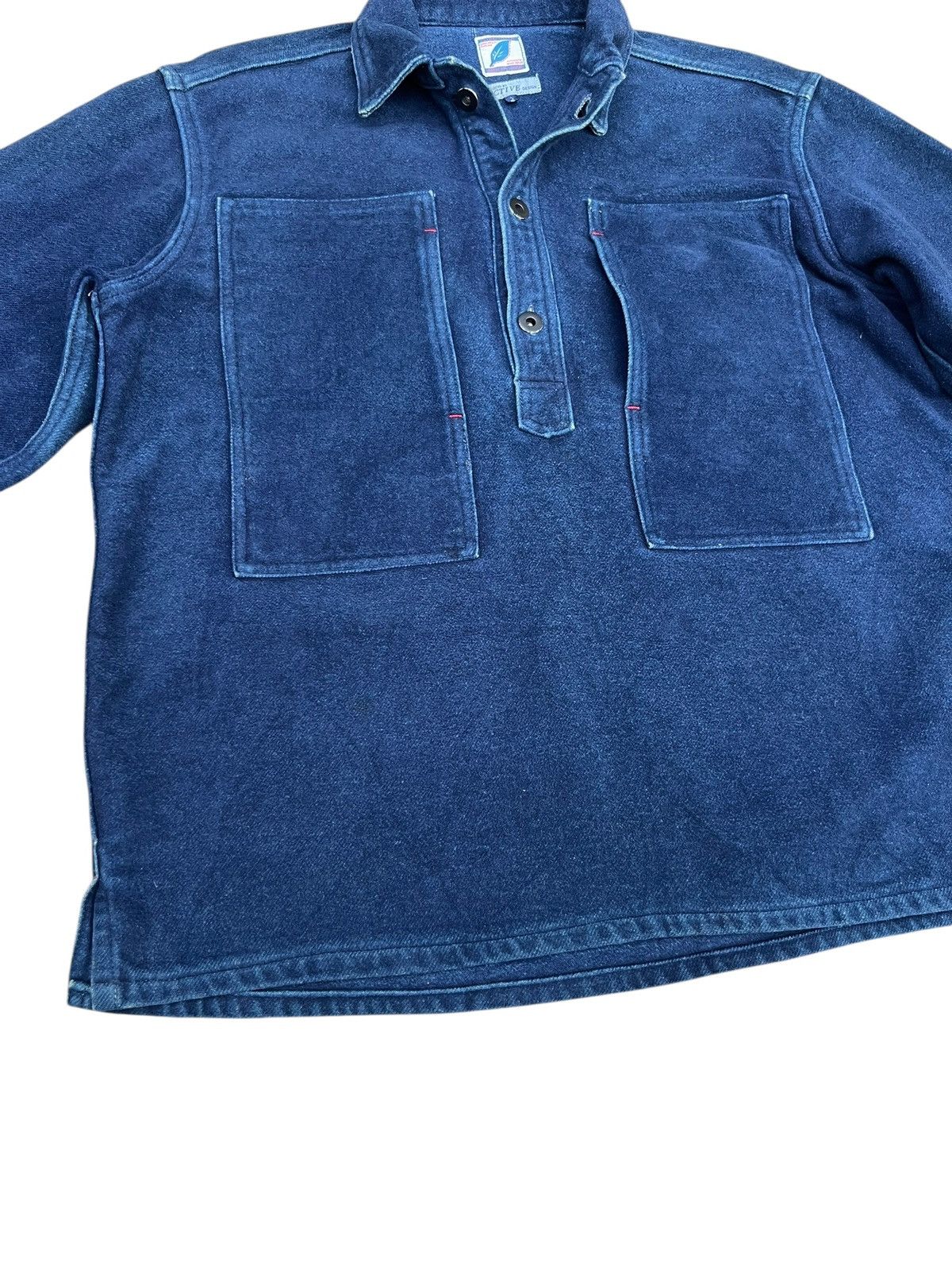 Pure Blue Japan Pure Blue Japan Suede Indigo Cotton PullOver Military Jacket Size US M / EU 48-50 / 2 - 8 Thumbnail