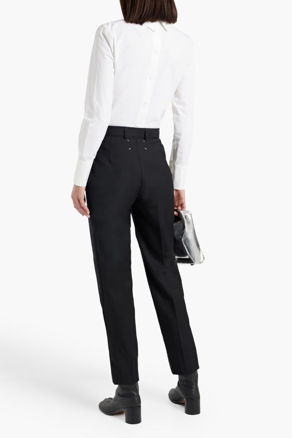 Maison Margiela o1y0625 Casual Pant in Black Size 26" / US 2 / IT 38 - 2 Thumbnail