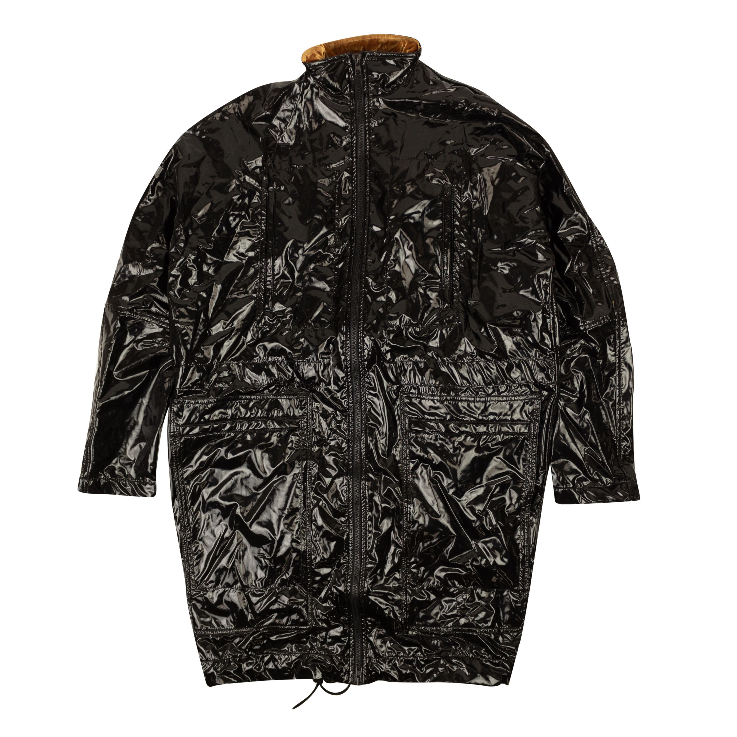 image of Haider Ackermann Black Zip Up Rayon Blend Technical Coat Size 38, Women's
